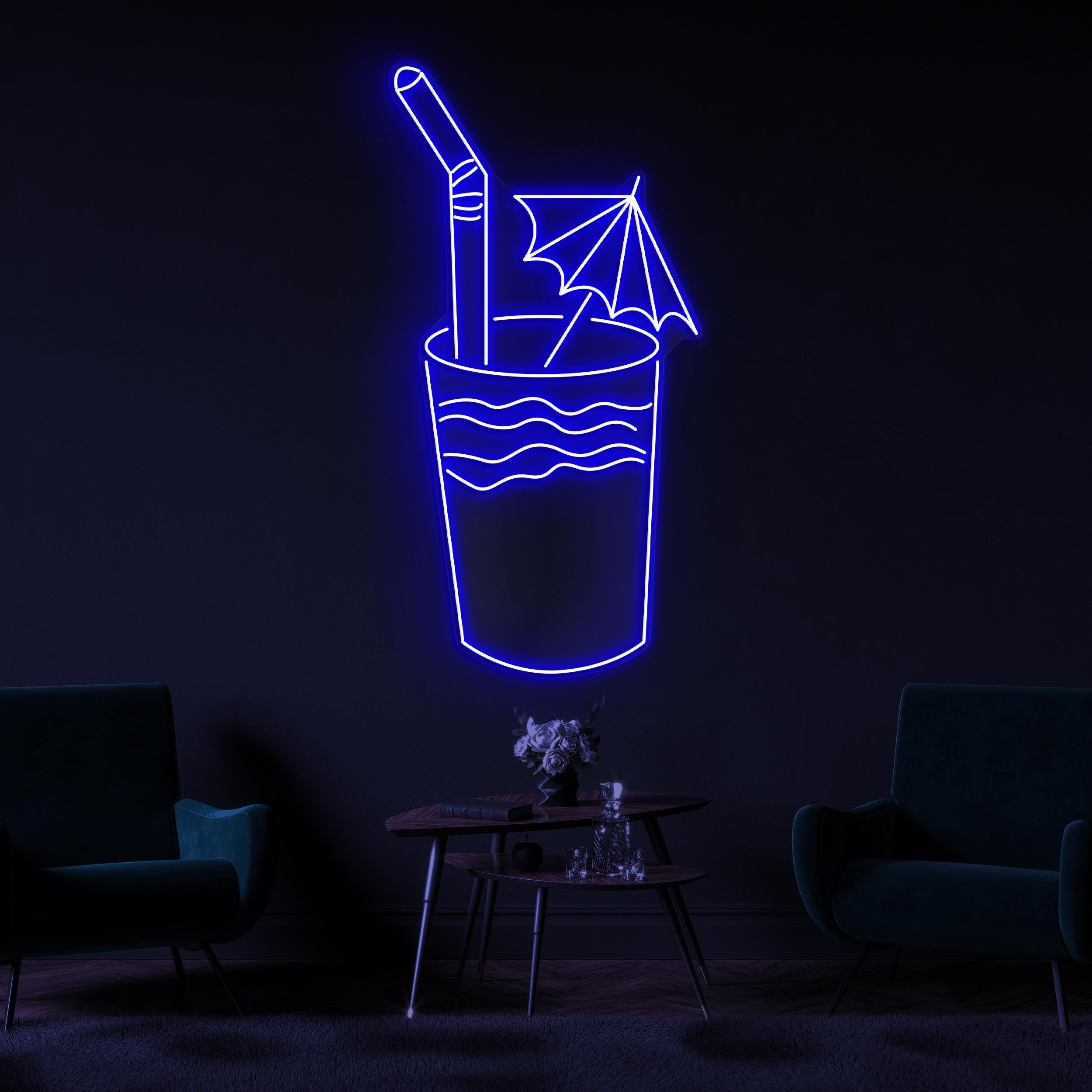 Cocktail Neon Sign, Cocktail LED Light, Party Wall Decor, Drink Corner Wall Art, Bar and Cafe Neon Light, Beach Neon Sign, Summer Neon Decor