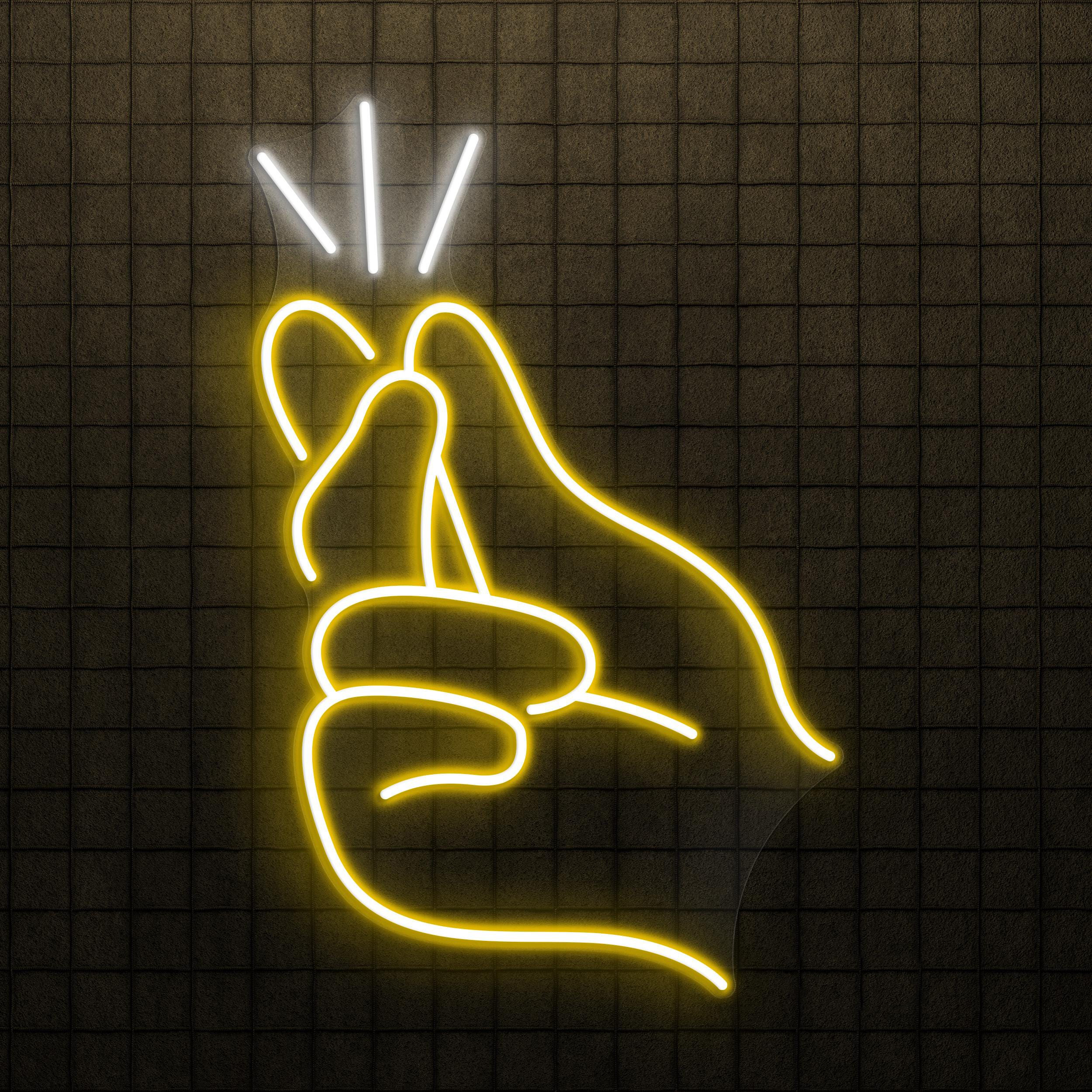 Finger Heart Neon Sign, Finger Heart LED Light, Korean Love Wall Decor, Wedding Party Wall Art, I Love You Neon Sign, Neon Gift for Couple