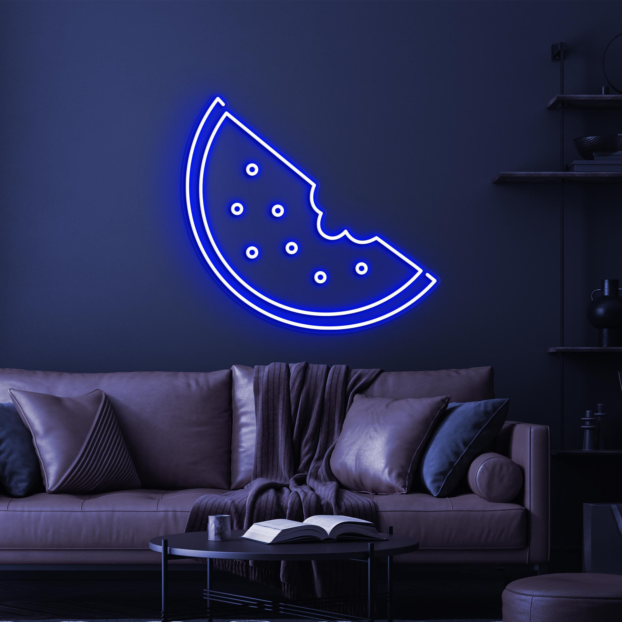 Watermelon Neon Sign, LED Watermelon Light, Watermelon Slice for Fruit Store, Fruit Juice Bar Decor, Kids Room Art, Food Sign for Home Decor