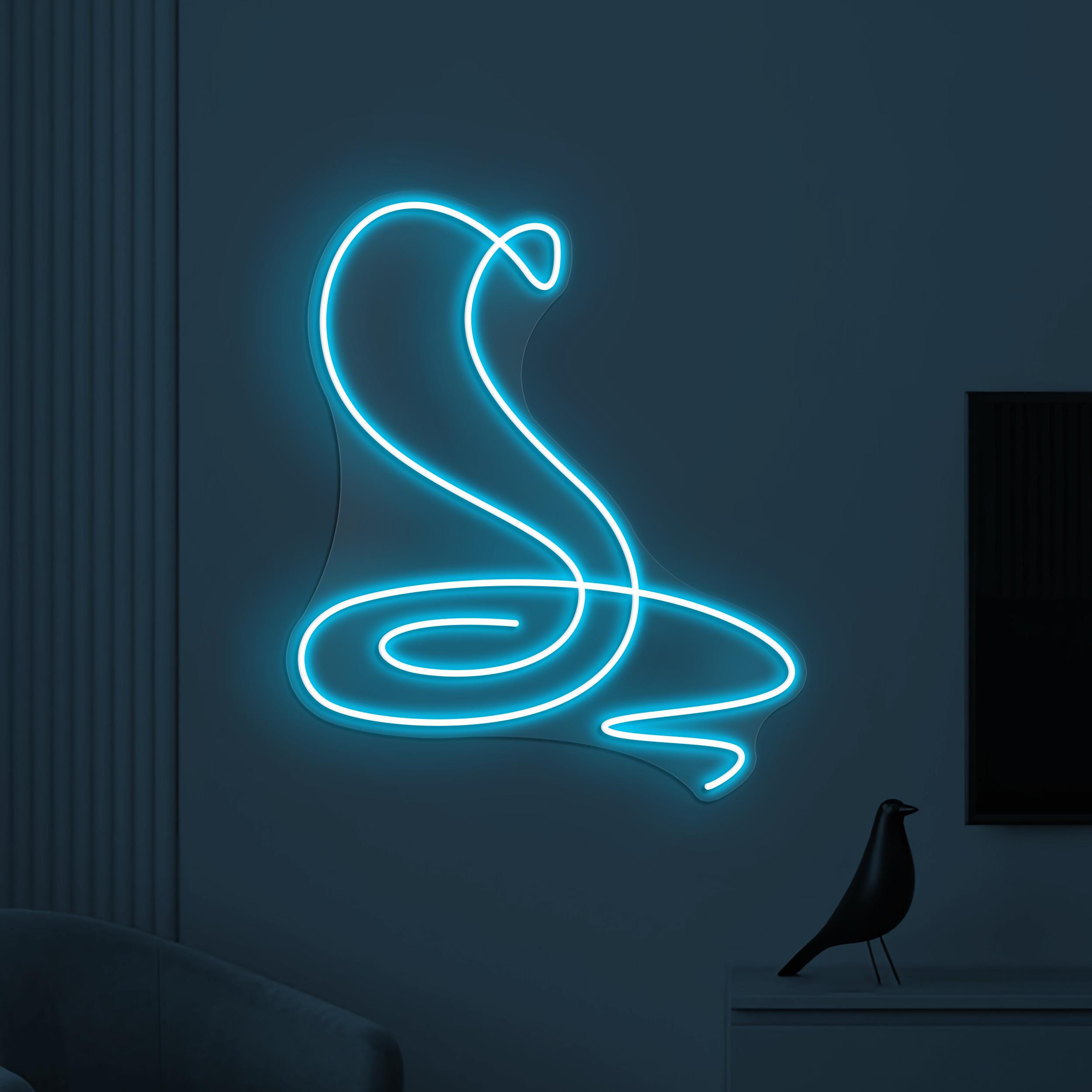 Snake Neon Sign, Snake LED Light, Cobra Snake LED Light, Animal Shop Wall Art, Home Wall Decor, Gift for Snake Lover, Reptile Neon Light