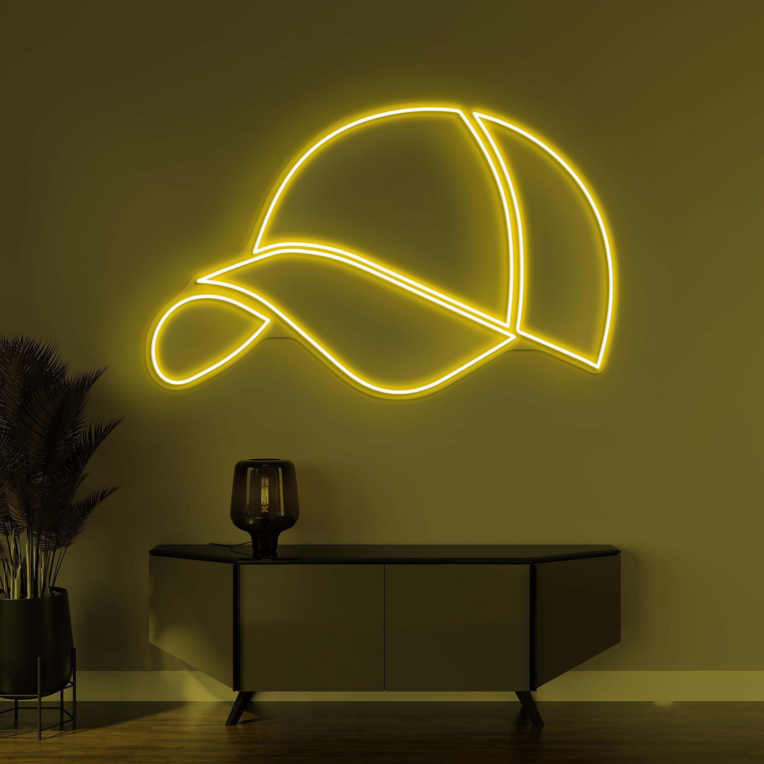Cap Neon Sign, Baseball Cap LED Light, Sports Shop Wall Art, Trucker Hat Wall Decor, Kids Room Neon Light, Home Wall Decor, Bar and Cafe Art