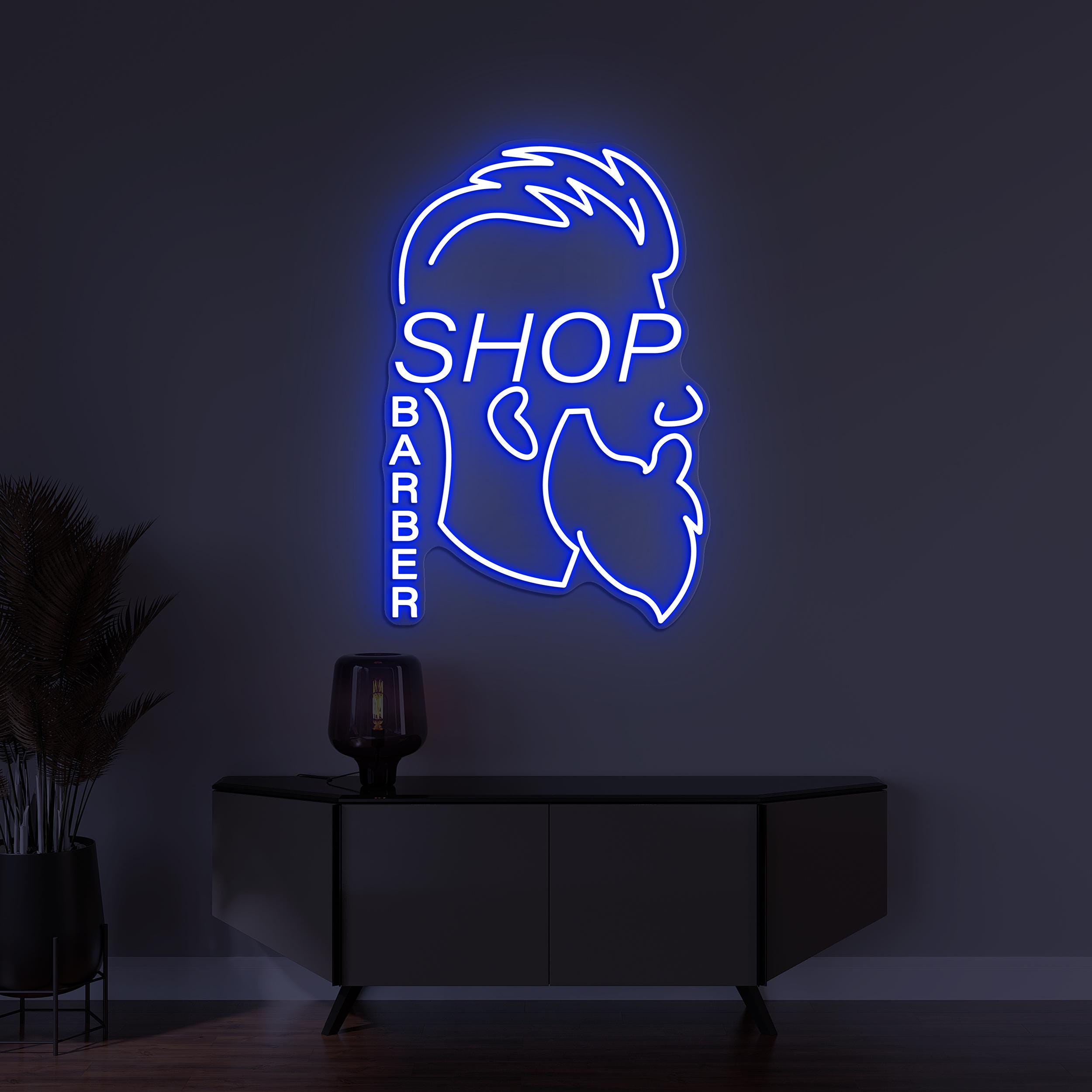 Barber Shop Neon Sign, Barber Shop LED Light, Barber Shop Wall Decor, Custom Neon Sign, Barber Pole Neon Sign, Boy Hair Saloon Wall Art