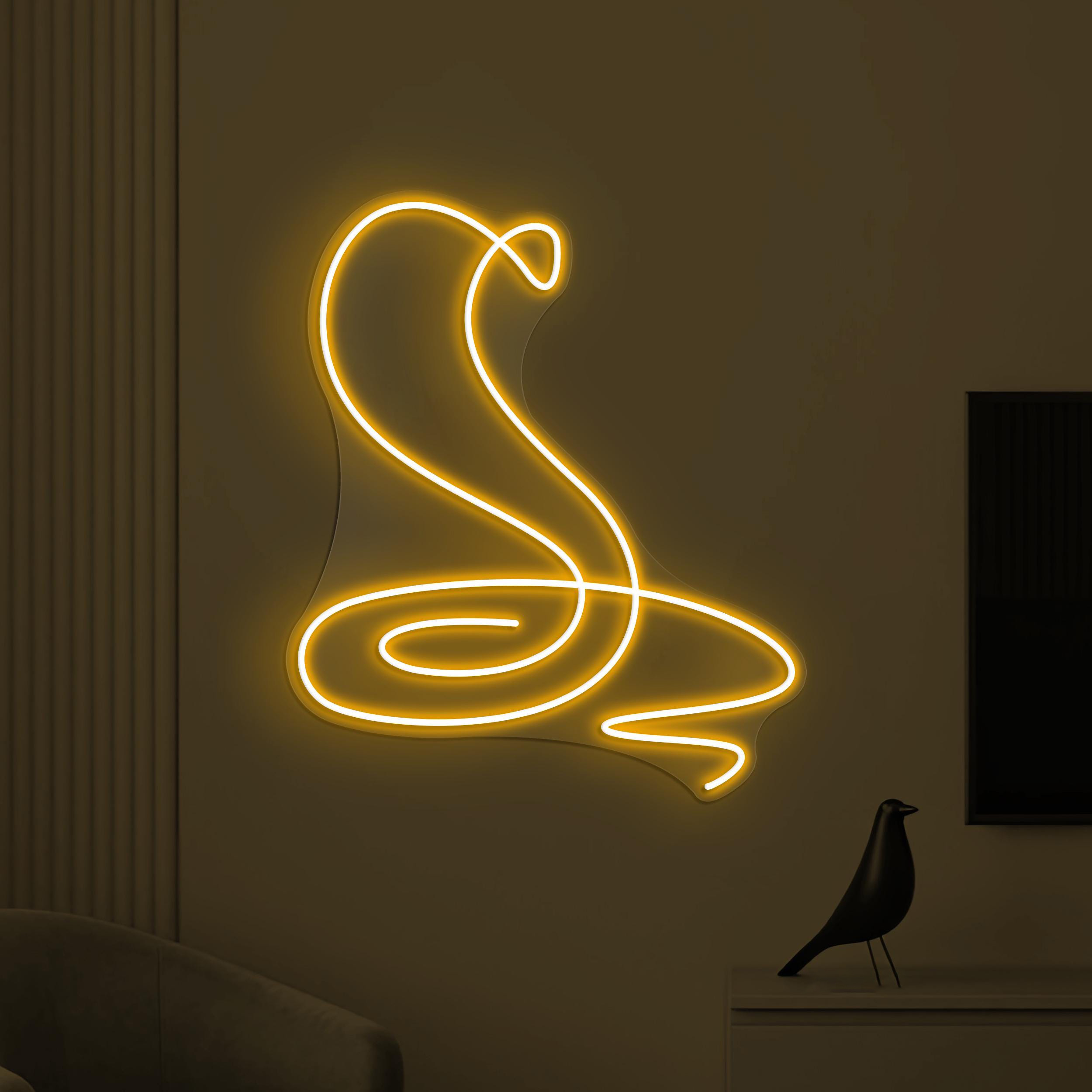 Snake Neon Sign, Snake LED Light, Cobra Snake LED Light, Animal Shop Wall Art, Home Wall Decor, Gift for Snake Lover, Reptile Neon Light