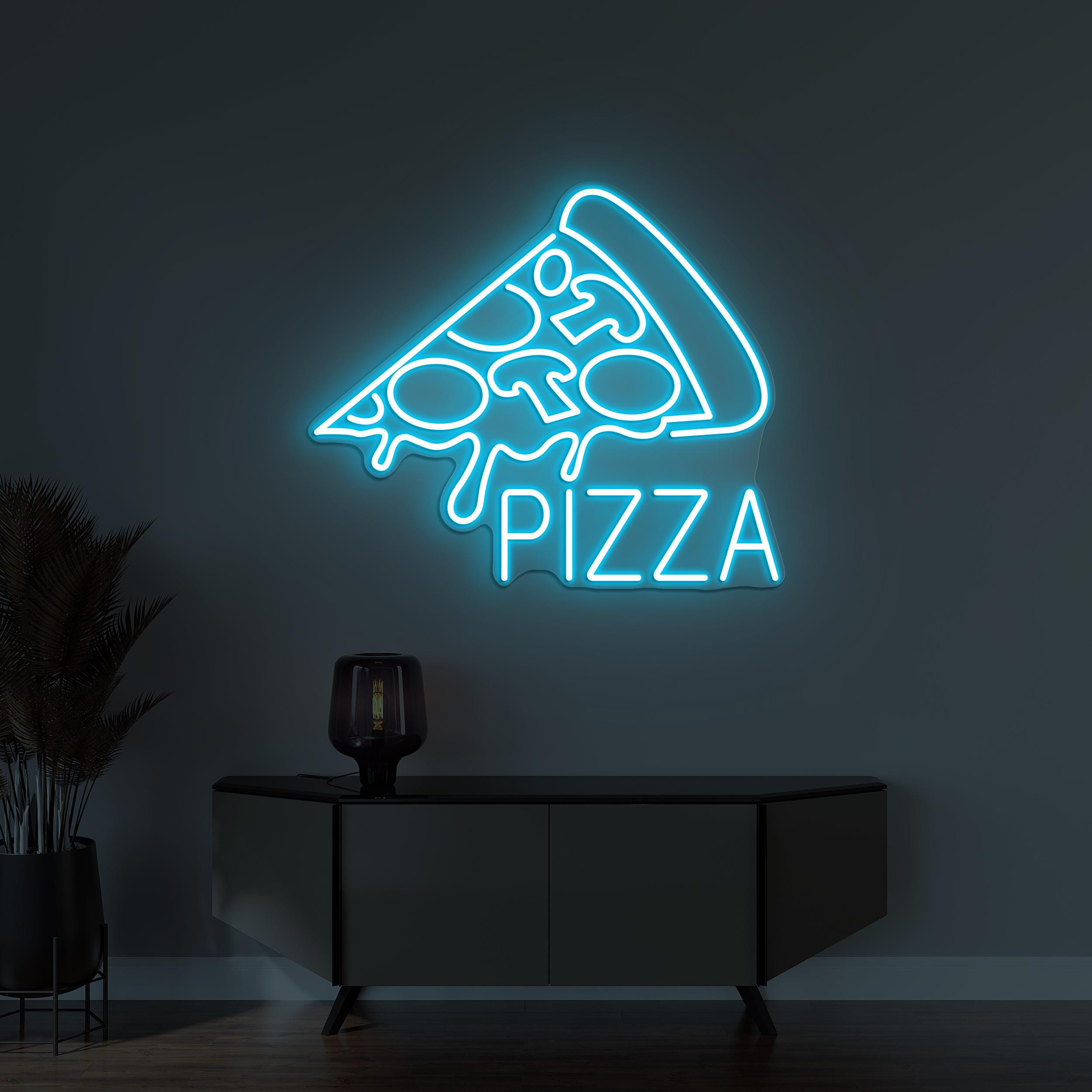 Pizza Neon Sign, Pizza LED Light, Pizza Slice Wall Decor, Fast Food Restaurant Art, Custom Neon Sign, Pizza Shop Decor, Gift for Pizza Lover
