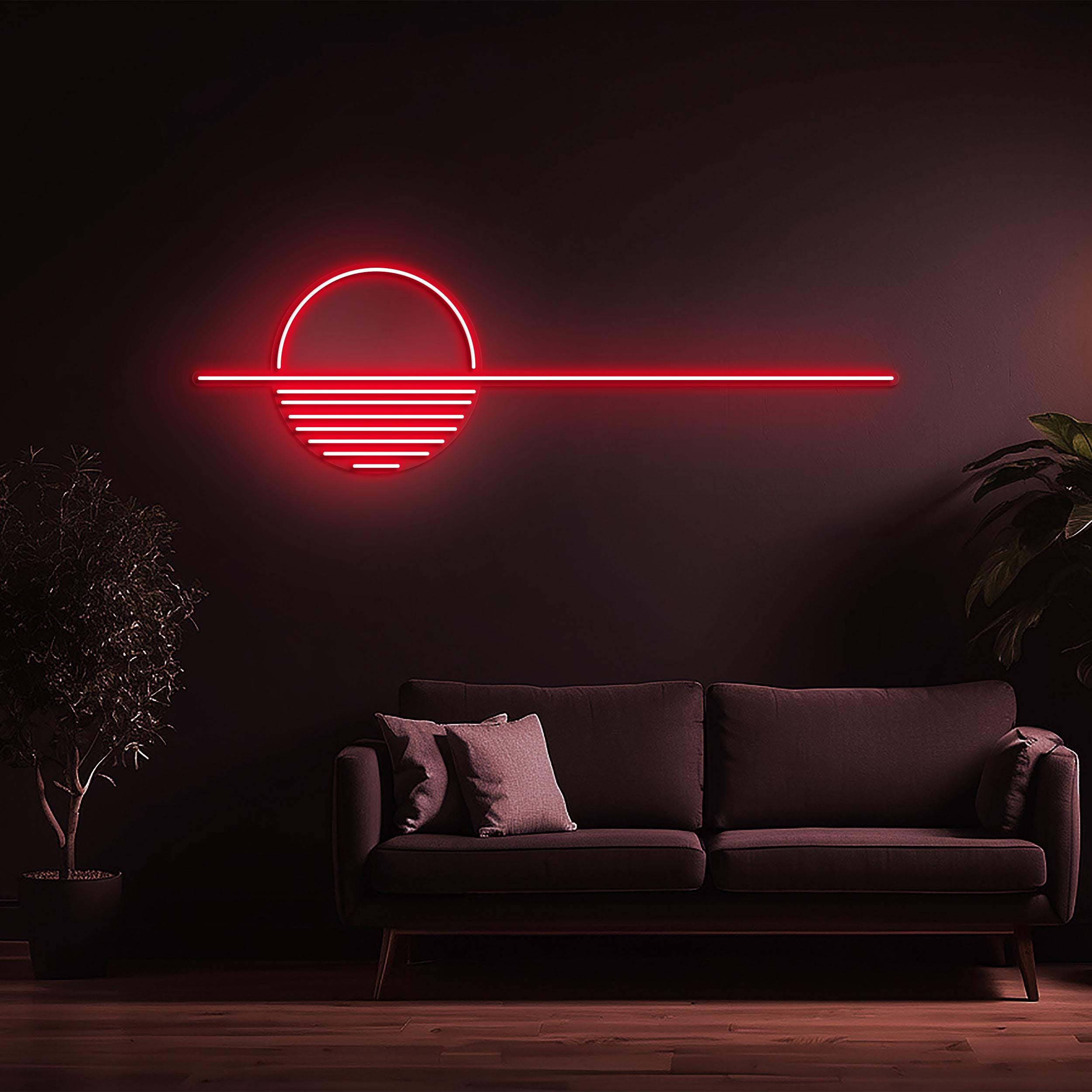 Sunset Neon Sign, Wave LED Home Wall Decoration, Sunrise and Sunset Night Light, Mountains LED Neon Sign, Bedroom Decor, Sunset Wall Decor