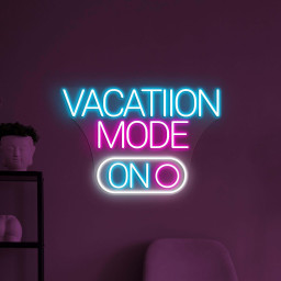 Vacation Mode On Neon Sign, Vacation Mode On LED Light, Home Wall Decor, Kids Room Wall Art, Personalized Neon Sign, Relax Mode Neon Light