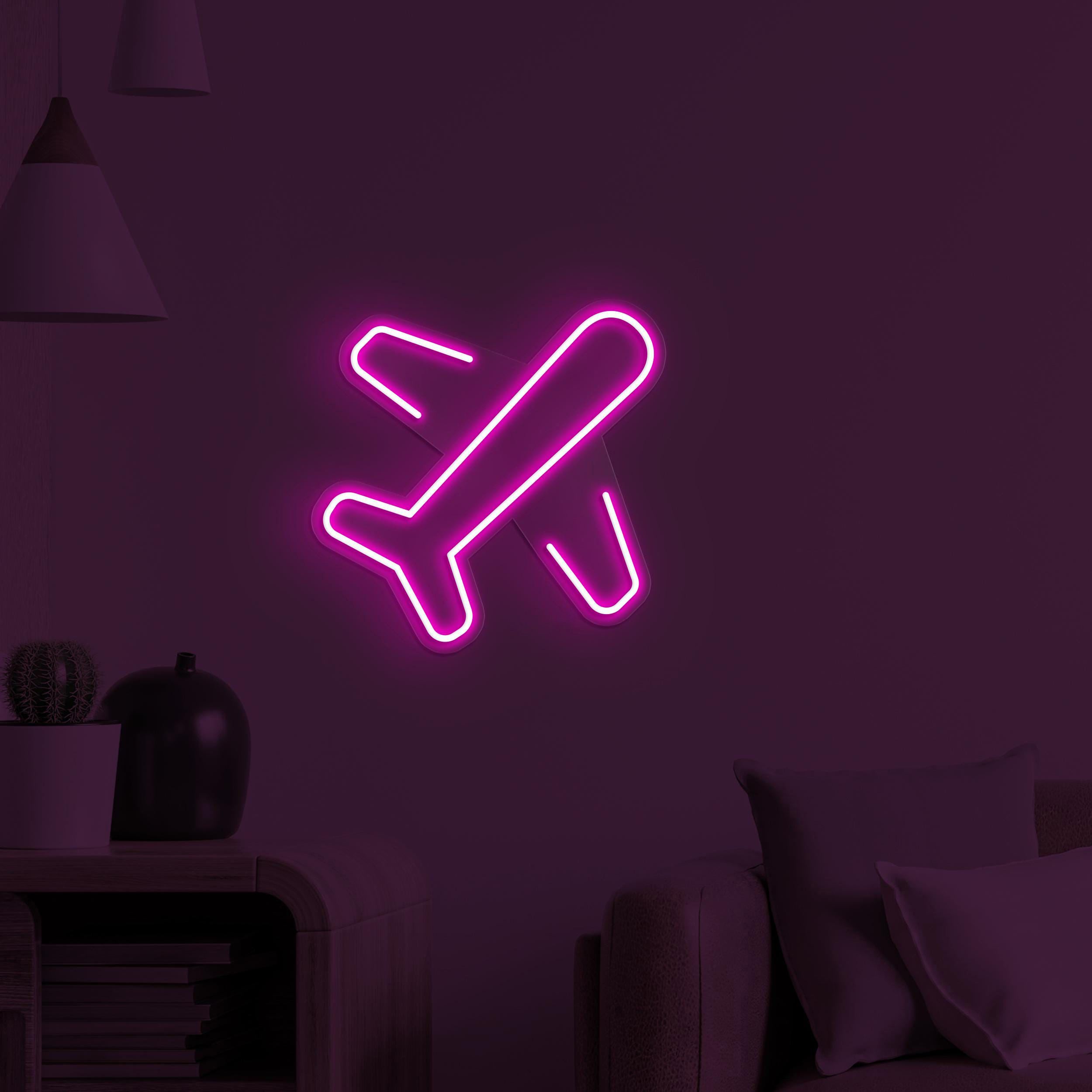 Airplane Neon Sign, Airplane LED Light, Travel Agency Wall Art, Kids Room Wall Decor, Office Neon Light, Travel Neon Sign, Gift For Pilot