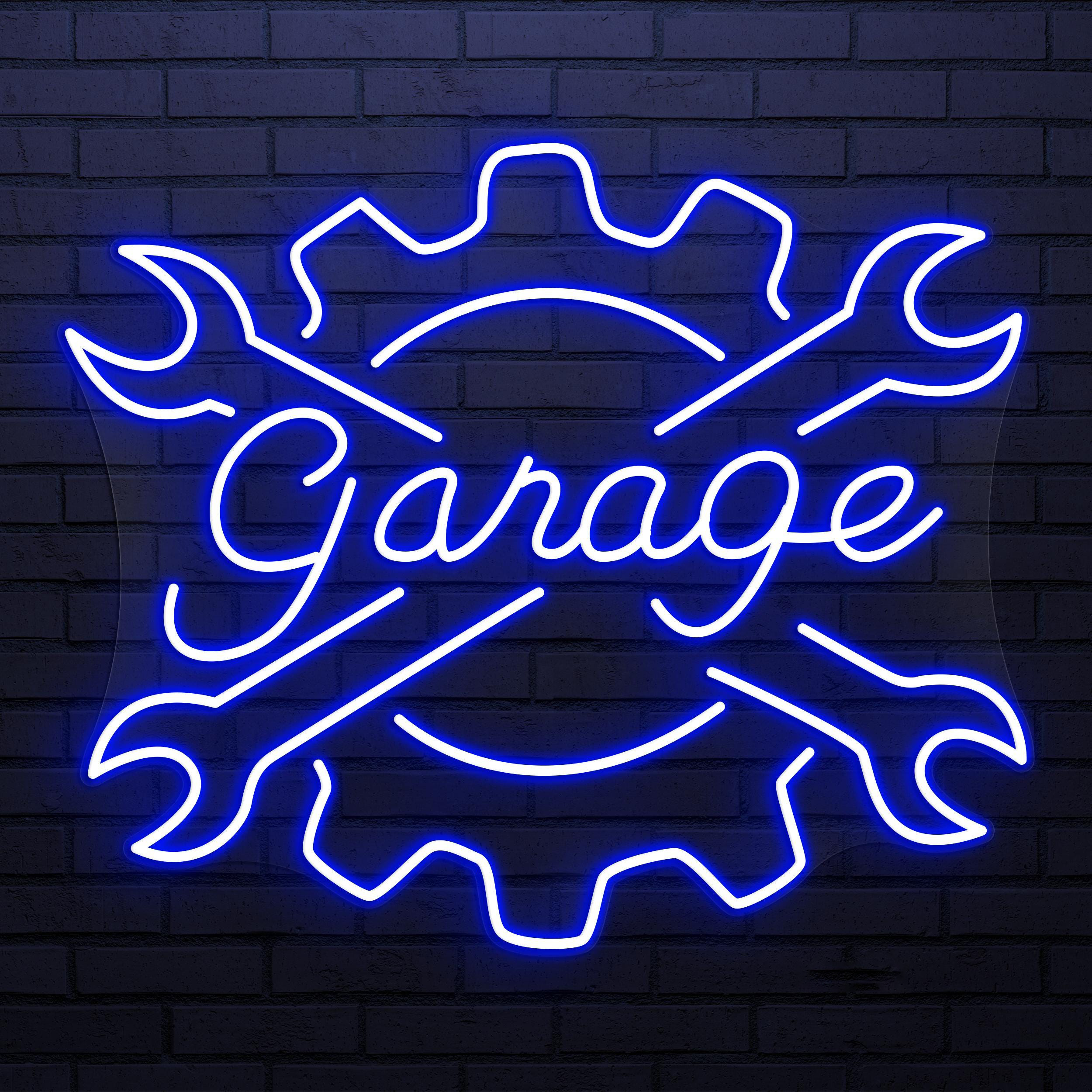Garage Neon Sign, Garage LED Light, Mechanic Tools Wall Art, Auto Shop Wall Decor, Wrench Neon Art, Workshop Neon Light, Man Cave Decor