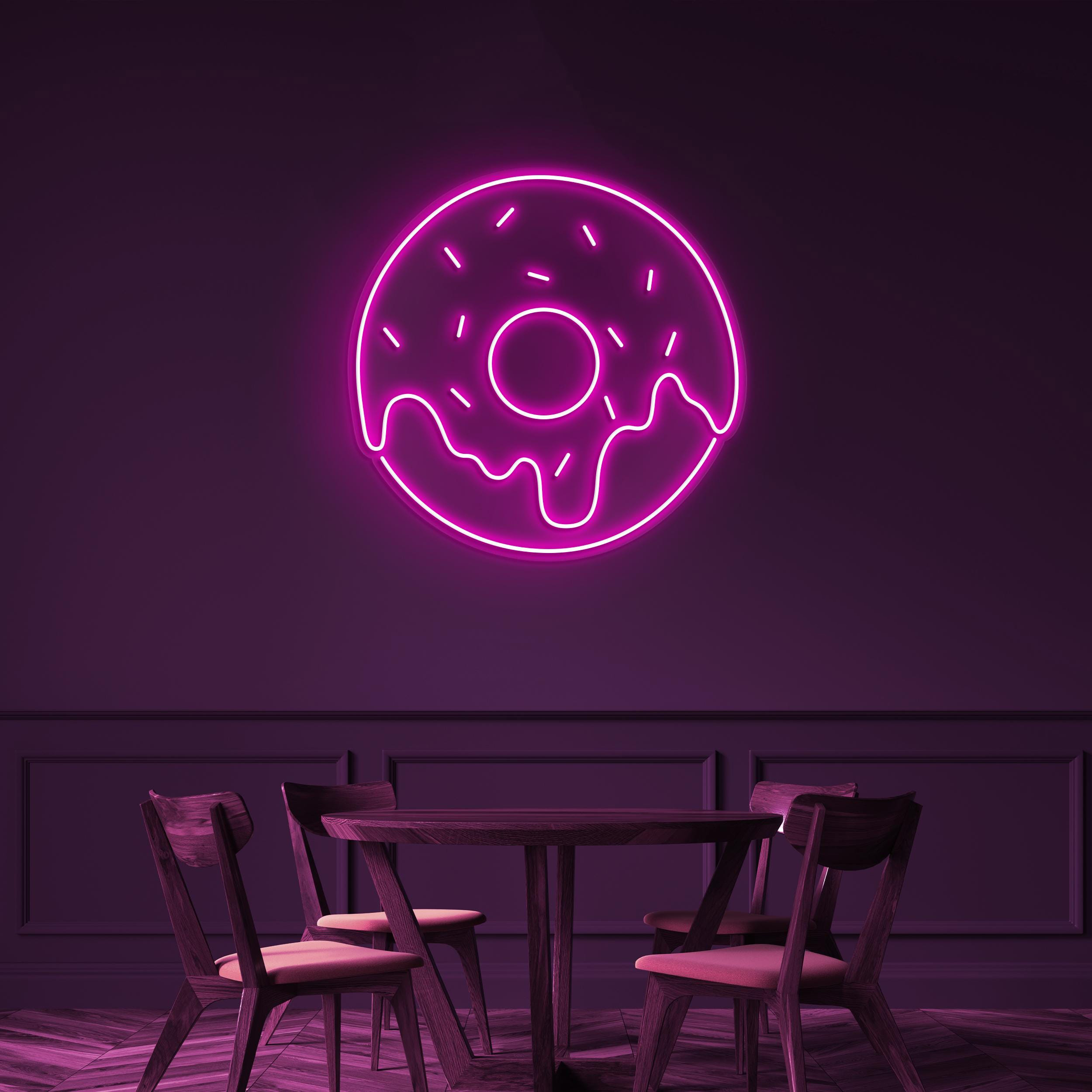 Donut Neon Sign, Donut LED Light, Yummy Donut Wall Art, Cafe Wall Decor, Home Wall Decor, Kitchen Decor, Party Decor, Donut Lover's Wall Art