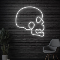 Skull Neon Sign, Skull LED Light, Skull Head Wall Decor, Spooky Neon Art, Grim Reaper Led Sign, Horror House Wall Art, Gothic Neon Sign