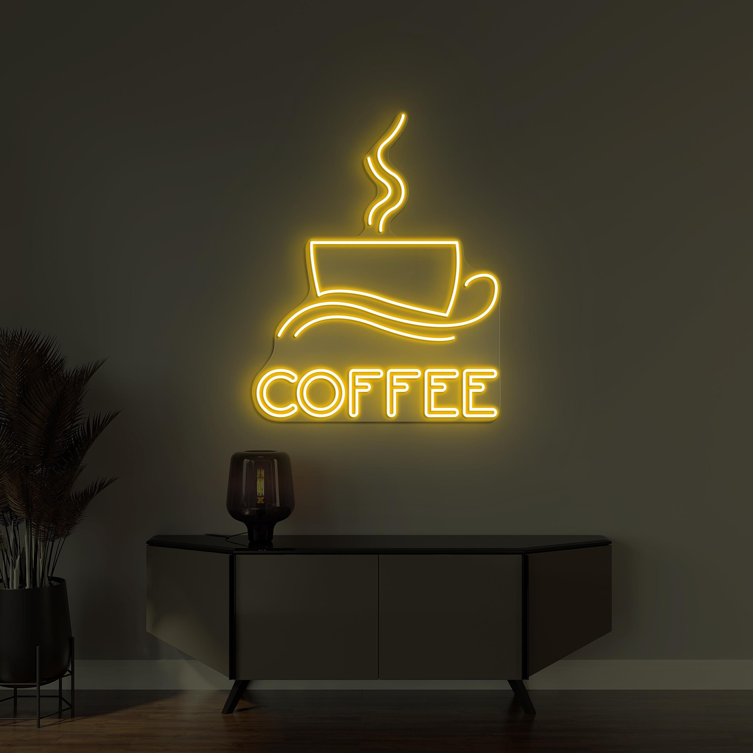 Coffee Neon Sign, Coffee LED Light, Coffee Cup Wall Decor, Kitchen Wall Decor, Coffee Shop Wall Light, Coffee bar Neon Sign, Café Decor