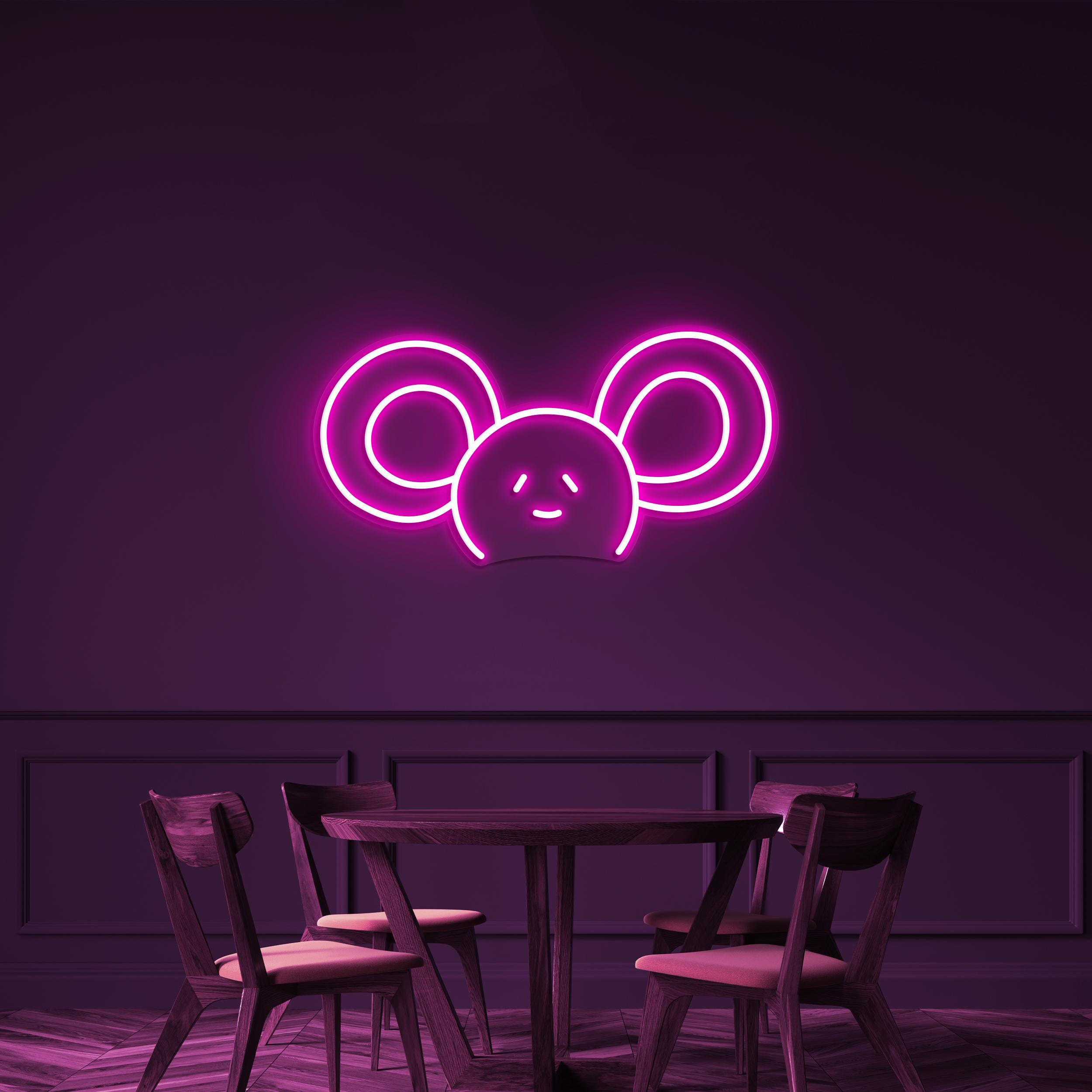 Mouse Neon Sign, Mouse LED Light, Cute Rat Home Wall Sign, Custom Neon Sign, Cute Wall Art, Kids Room Decor, Animal Shop Wall Decor, Gift