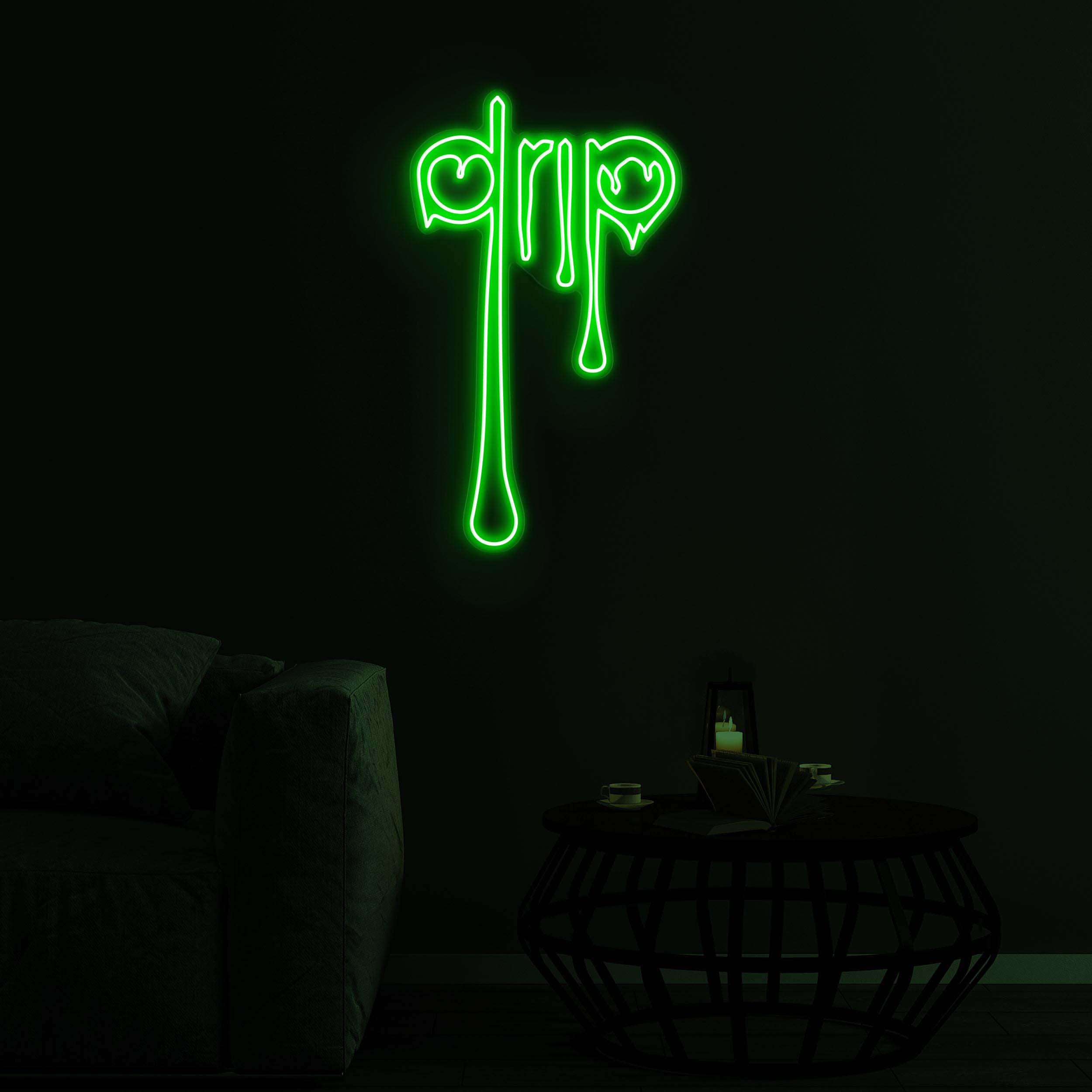 Drip Neon Sign, Drip LED Light, Dripping Paint Neon, Decor for Home, Store, Bar, Club, Drip Wall Decor, Custom Drip Sign, Dripping Wall Art