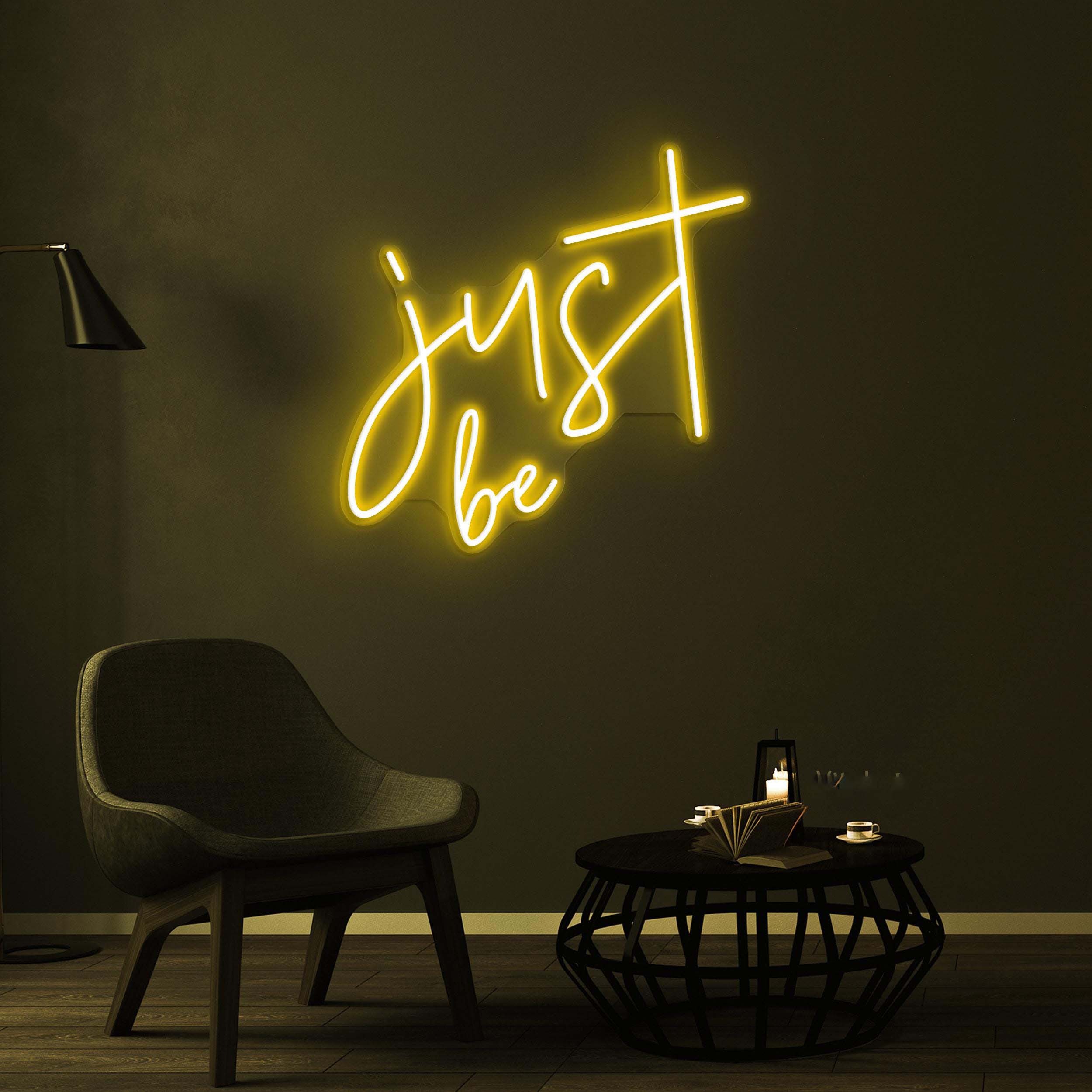 Just Be Neon Sign, Just Be LED Light, Home Wall Decor, Bedroom Wall Art, Self-Love Wall Light, Customized Neon Sign, Be Yourself Led Sign