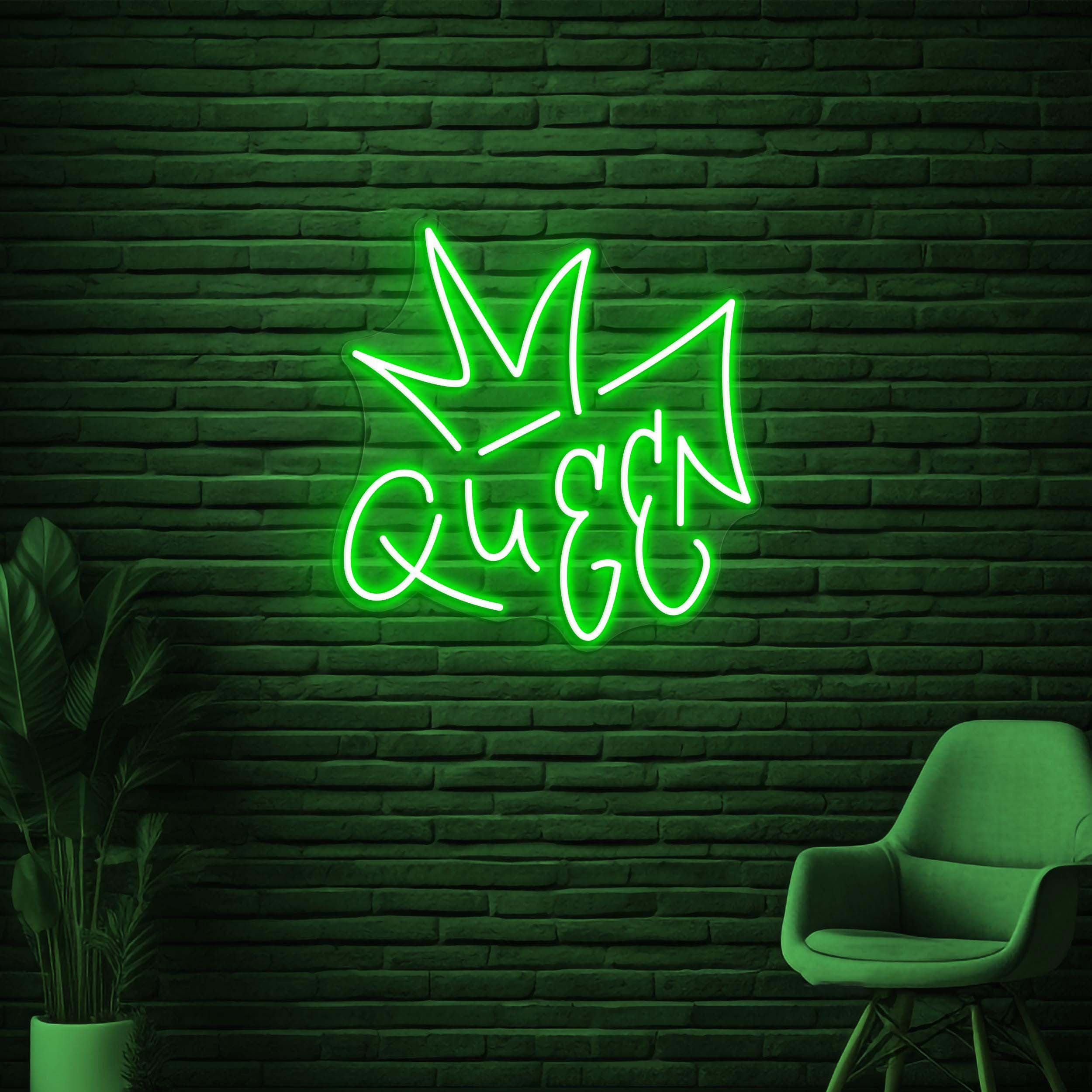 Queen Neon Sign, Queen LED Light, Queen Crown Wall Decor, Queen Logo Neon Sign, Princess Crown Wall Art, Royal Crown Decor, Home Wall Light