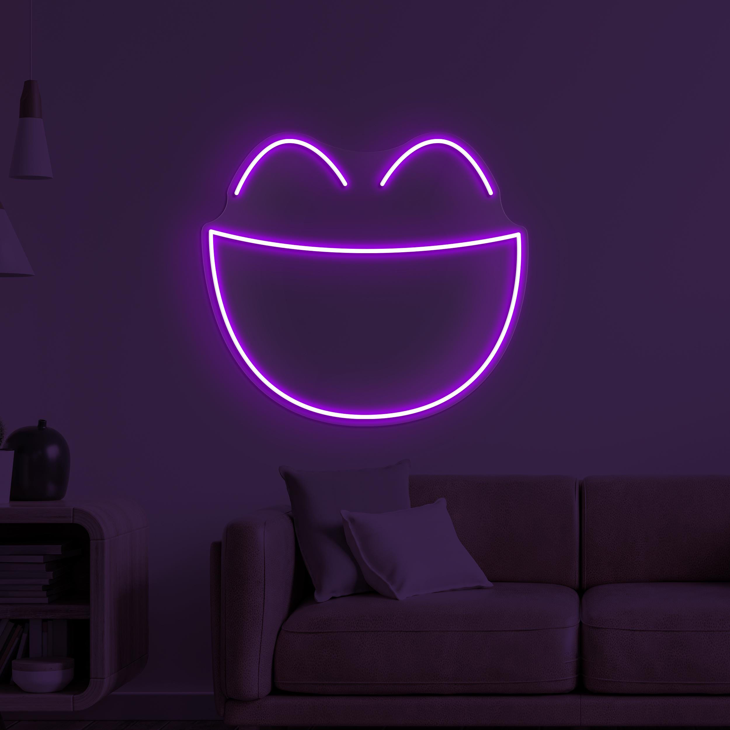 Smiley Face Neon Sign, Laughing Face LED Light, Laughing Emoji Wall Decor, Kids Room Wall Art, Birthday Gift For Kids, Happy Emoji Led Sign