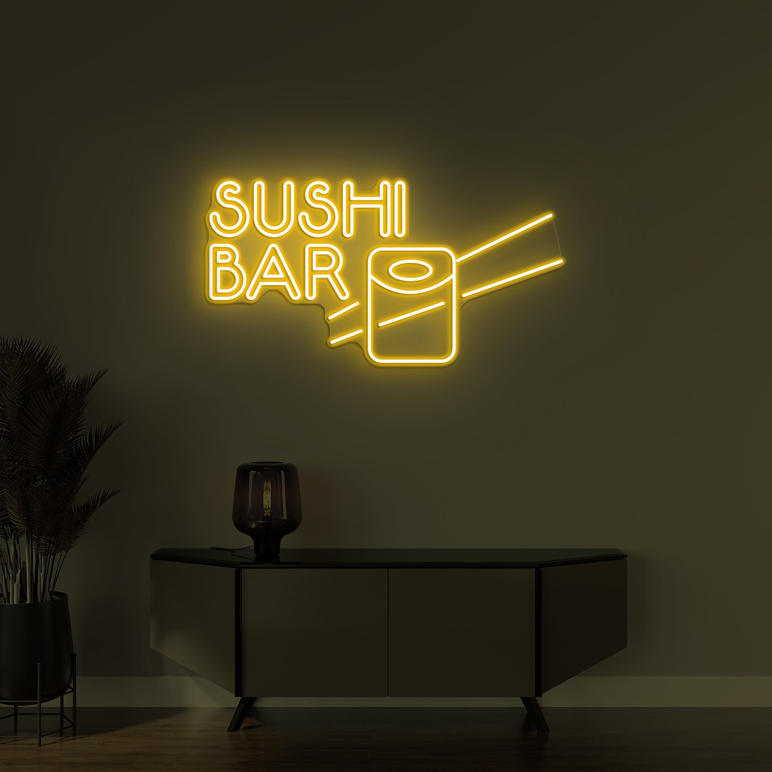 Sushi Bar Neon Sign, Sushi Bar LED Light, Japanese Wall Decor, Restaurant Wall Art, Kitchen Neon Sign, Japanese Food Neon Decor, Bar Decor