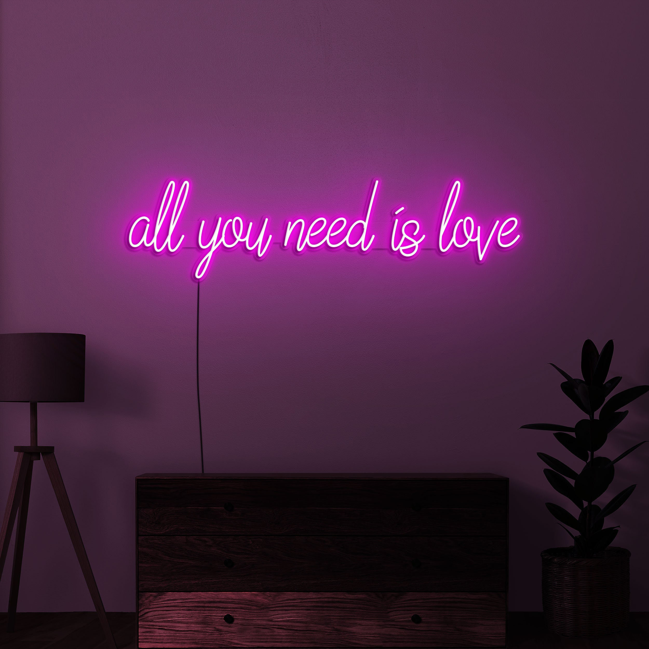 All You Need is Love LED Neon Sign, Neon Light for Wall Decor, Perfect for Wedding, Engagement Party, Bar Decor, Romantic Gift for Couples