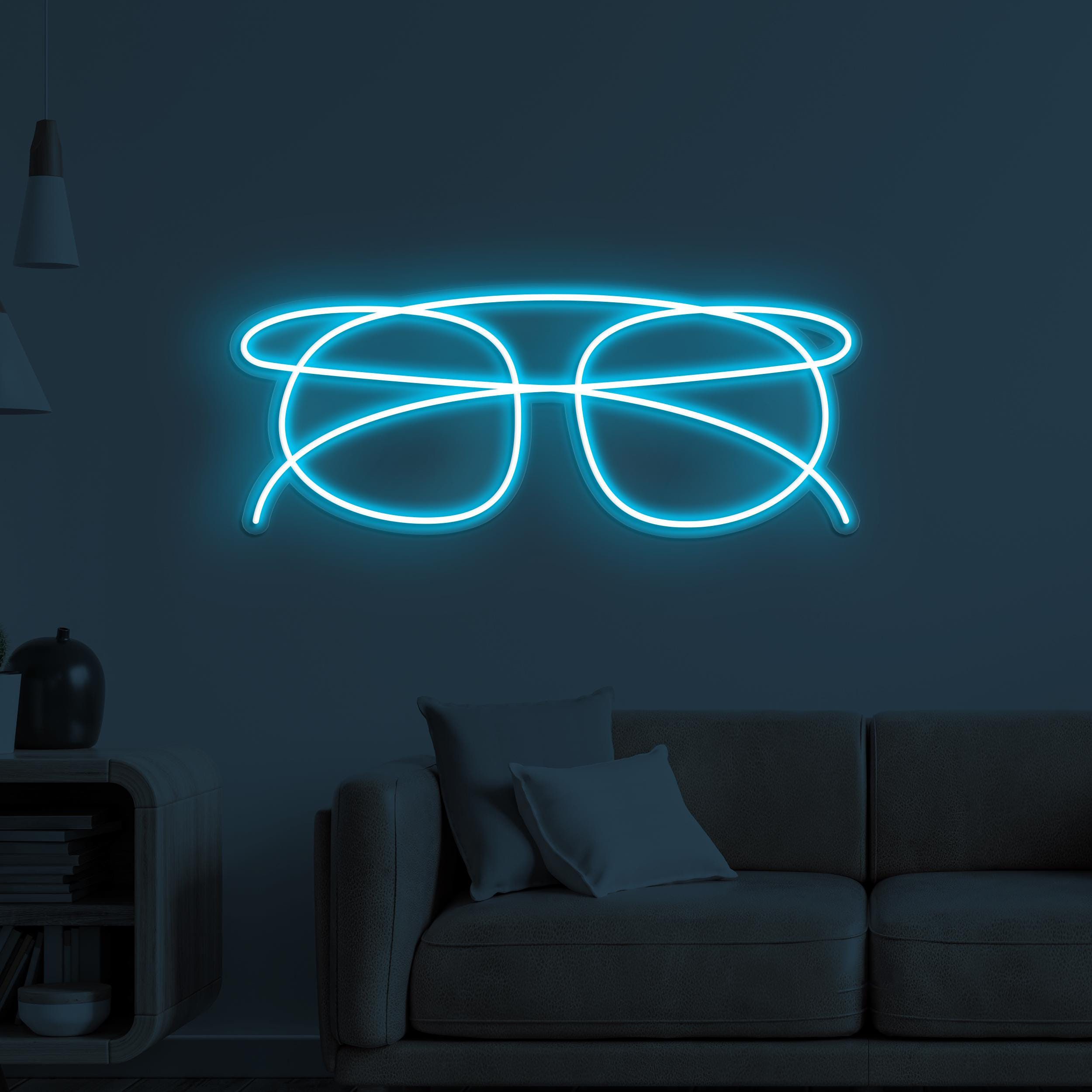 Glasses Neon Sign, Glasses LED Light, Optical Wall Decor, Led Wall Art, Fashion Room Neon Light, Optometrist Led Sign, Sunglasses Art, Gift