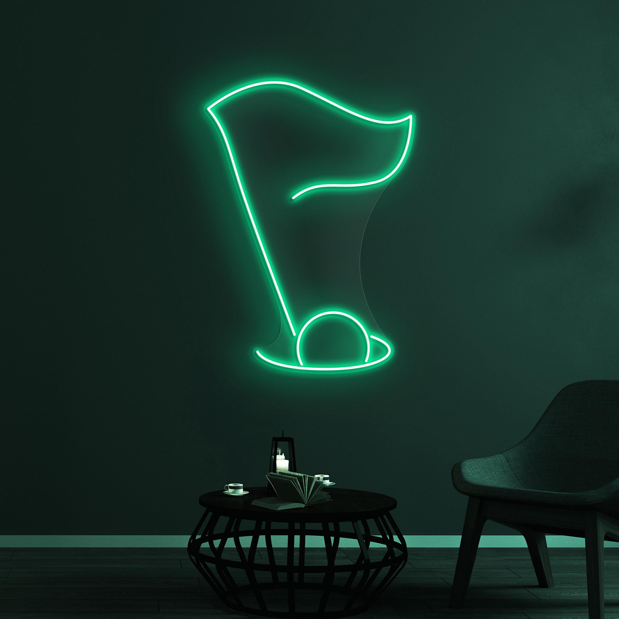 Golf Flag Neon Sign, Golf Flag LED Light, Golf Flag Wall Decor, Golf Club Neon Sign, Game Room Wall Art, Led Neon Art, Golf Lover Gift
