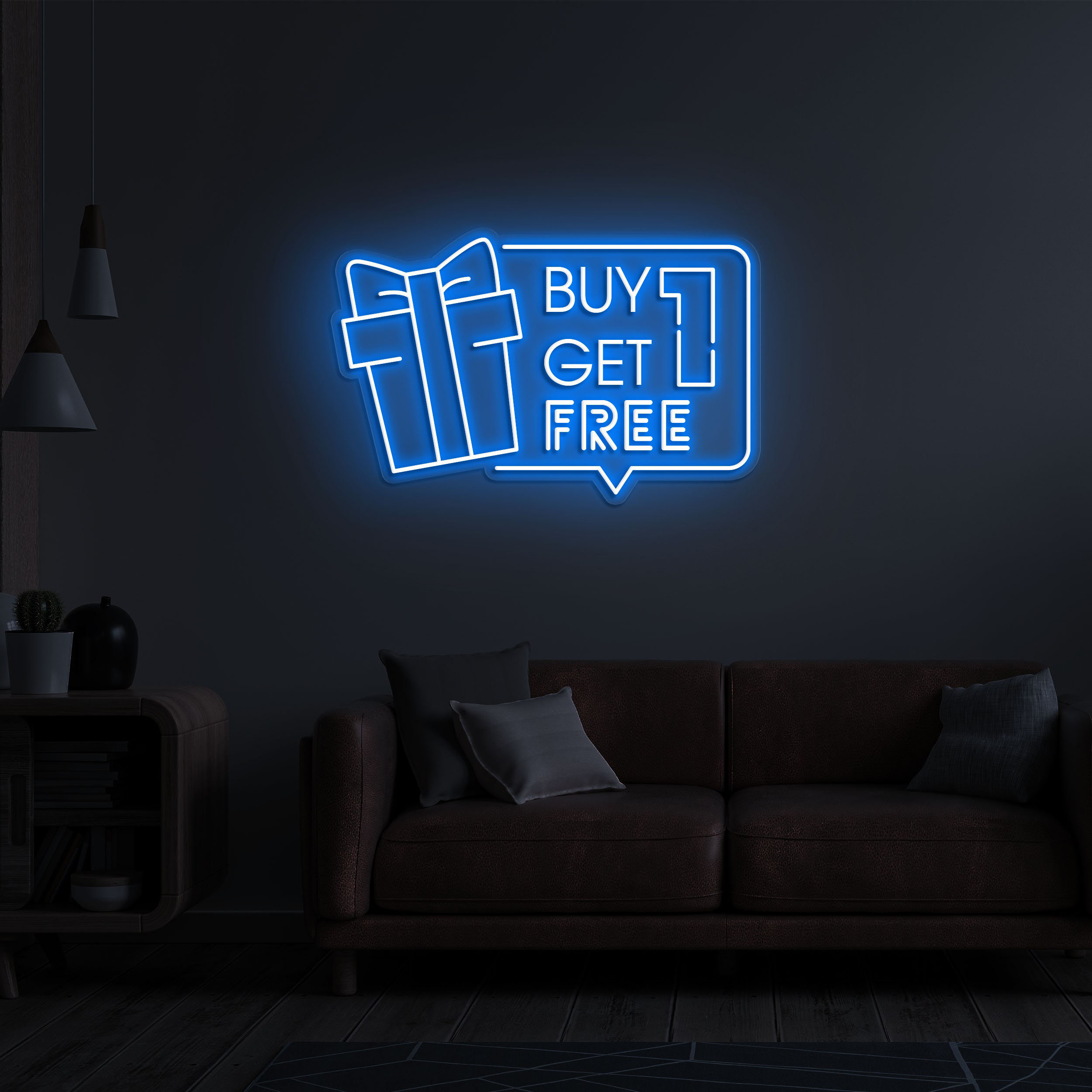 Buy One Get One Free Sign,  Eye-Catching LED Light for Promotions and Sales, Perfect for Retail Stores, Shops, and Sales Events