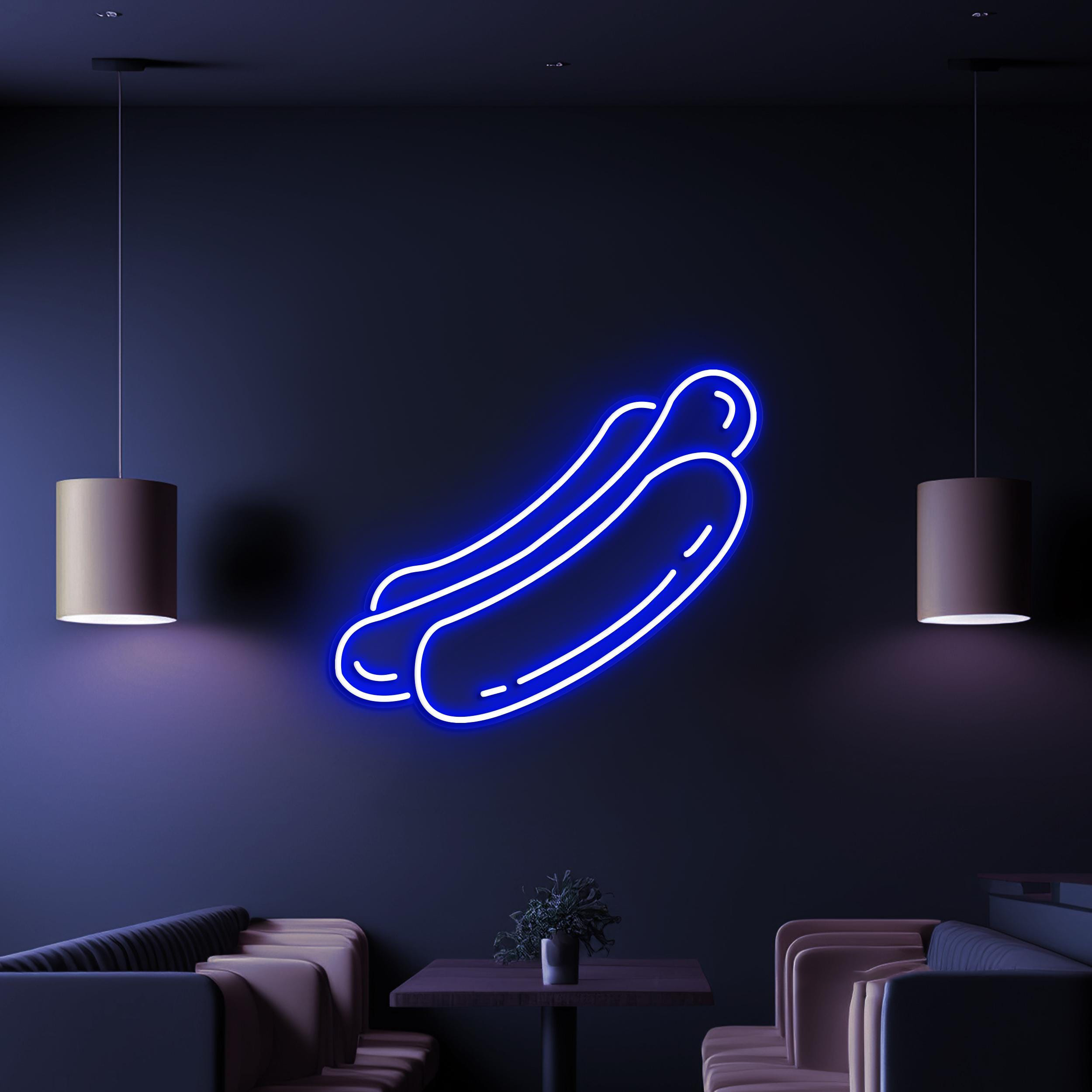 Hot Dog Neon Sign, Hot Dog LED Light, Fast Food Wall Decor, Kitchen Neon Light, Restaurants Wall Art, Hot Dog Shop Decor, Hot Dog Lover