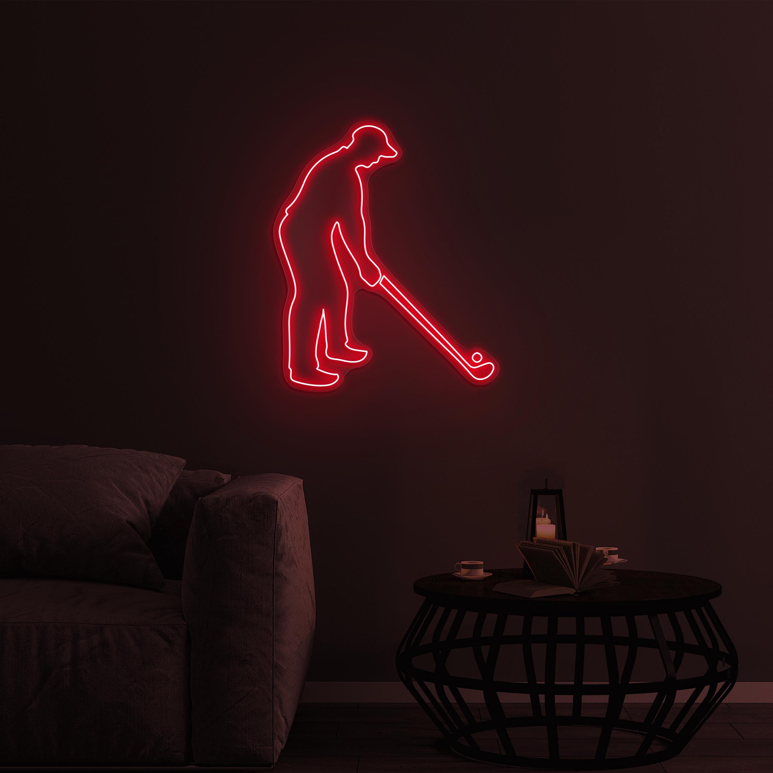 Golf Player Neon Sign, Golfer LED Light, Golf Player LED Wall Art, Golf Club Neon Sign, Sports Shop Wall Decor, Home & Game Room Wall Art
