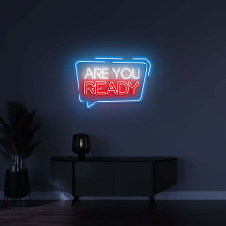 Are You Ready Neon Light, LED Sign for Gym, Game Room, Home, Office, Event Spaces, Wall Decor for Readiness and Motivation, Neon Light Decor