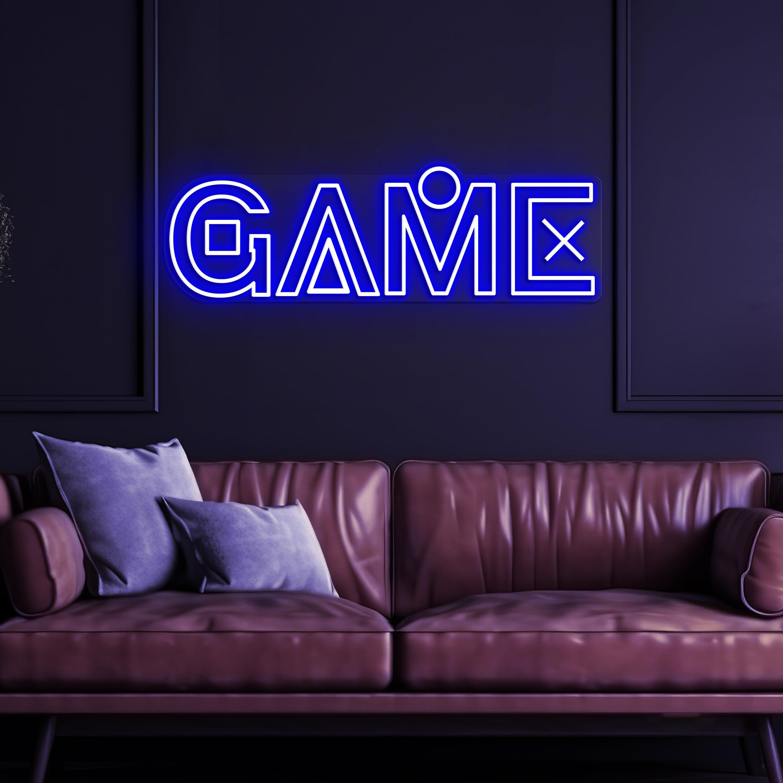 Game Neon Sign, Game LED Light, Gamer Wall Decor, Game Room Wall Art, Kids Room Decor, Gaming Zone Light, Level Up Neon Art, Game Lover Gift