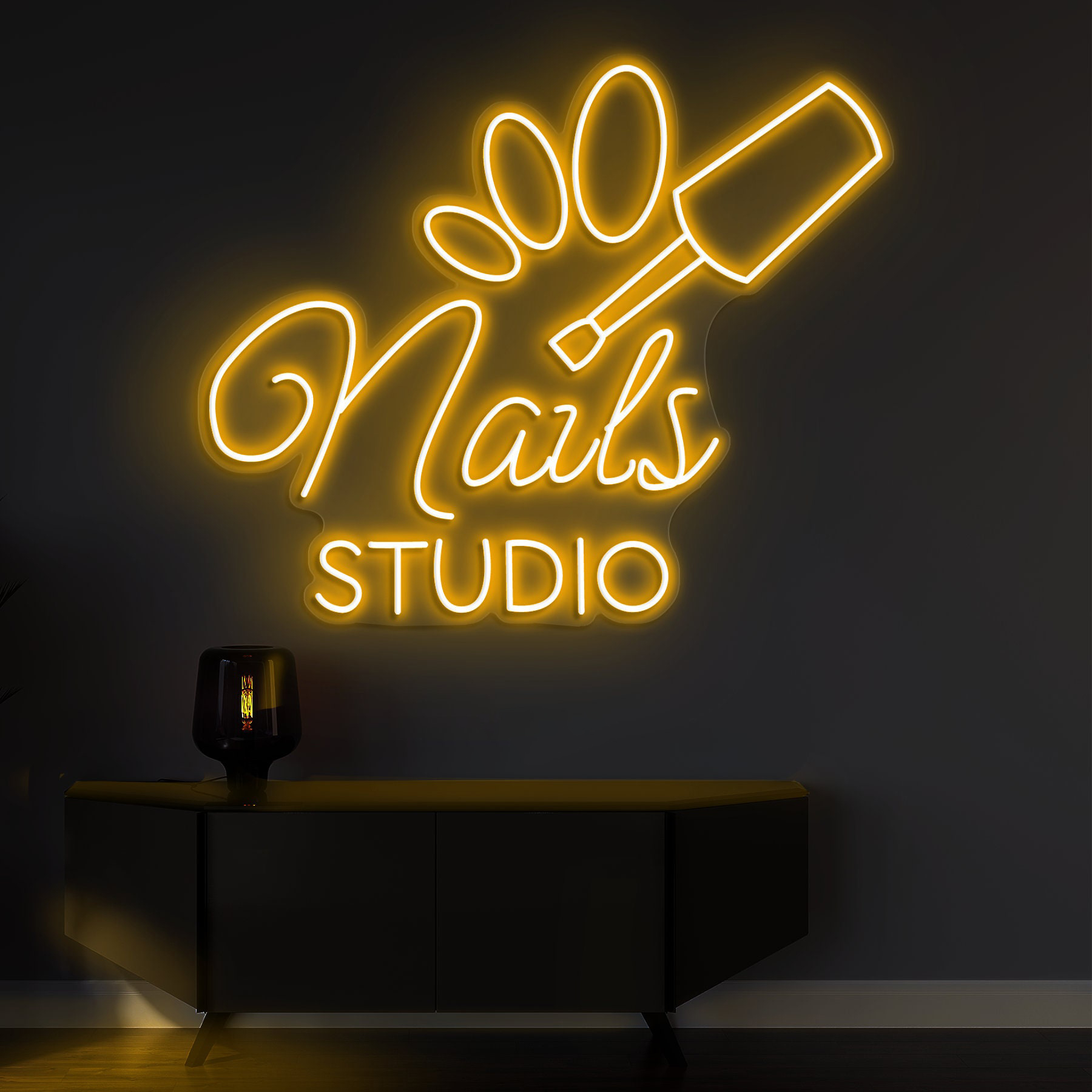 Nails Studio Neon Sign, Light for Nail Art Studios, Décor for Makeup Rooms and Shops, Gift for Nail Lovers and Ladies,Light for Beauty Rooms