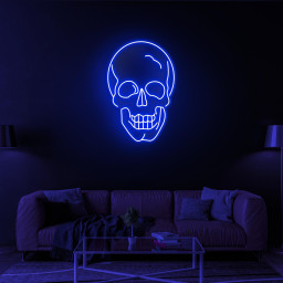 Skull Head Neon Sign, Skull Head LED Light, Skeleton Head LED Neon Art, Anime Neon Sign, Grim Reaper Light, Horror House Decor, Home Decor