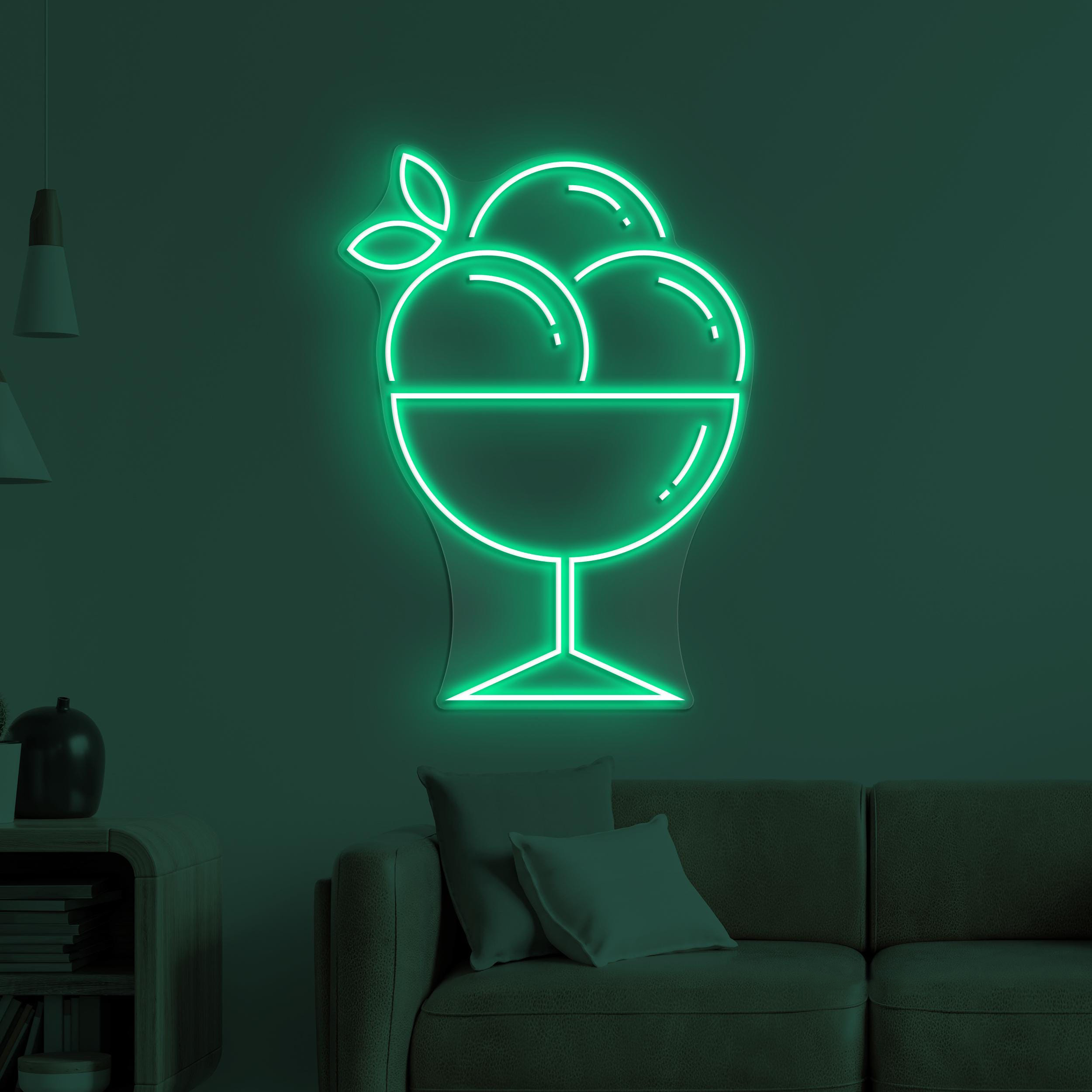 Ice Cream Neon Sign, Ice Cream Sundae LED Light, Ice Cream Shop Decor, Ice Cream Lover Wall Art, Ice Cream Shop Neon Sign, Sweet Treat Light