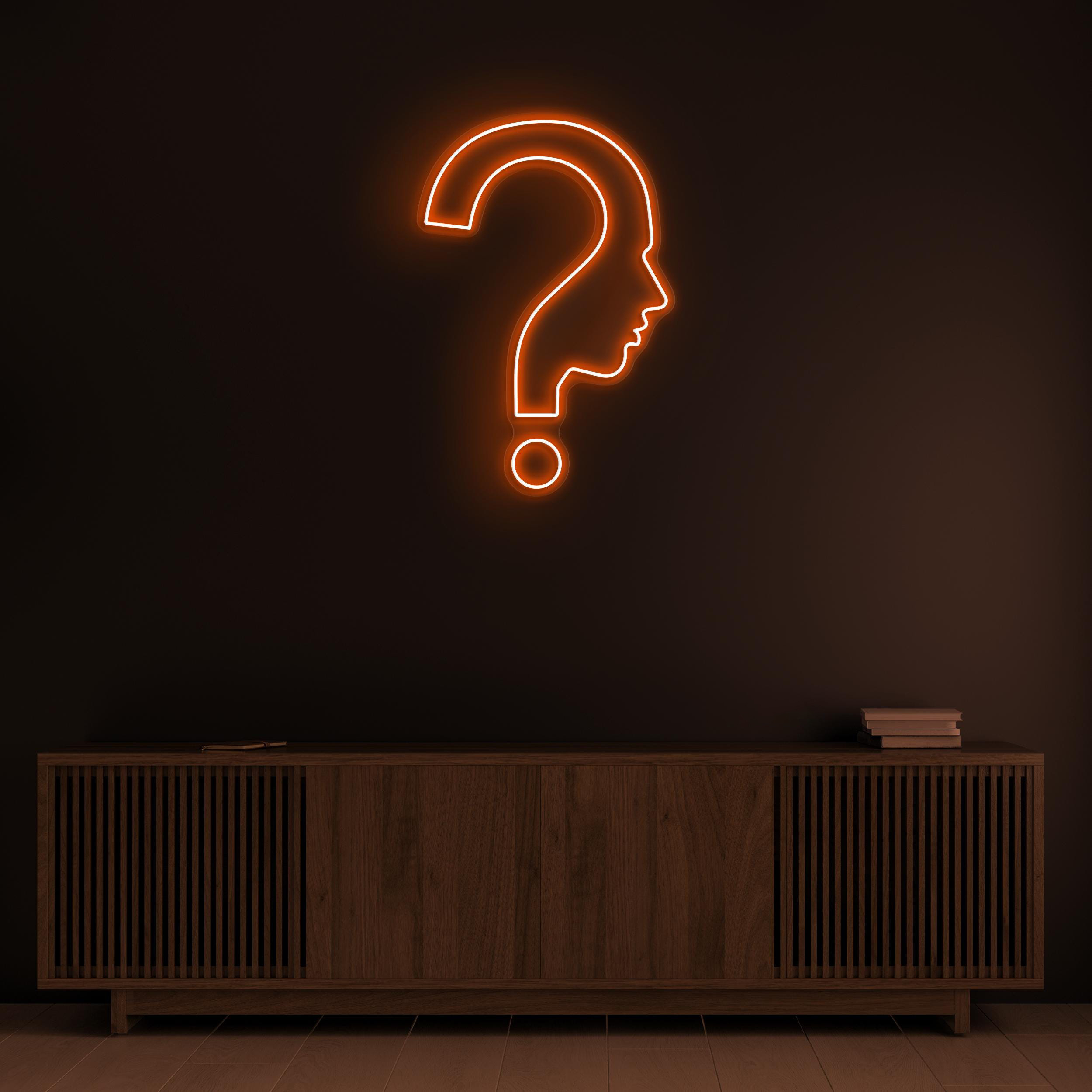 Question Mark Neon Sign, Question Mark LED Light, Woman Question Mark Decor, Thinking Neon Light, Bar Pub Wall Art, Woman Shape Neon Decor