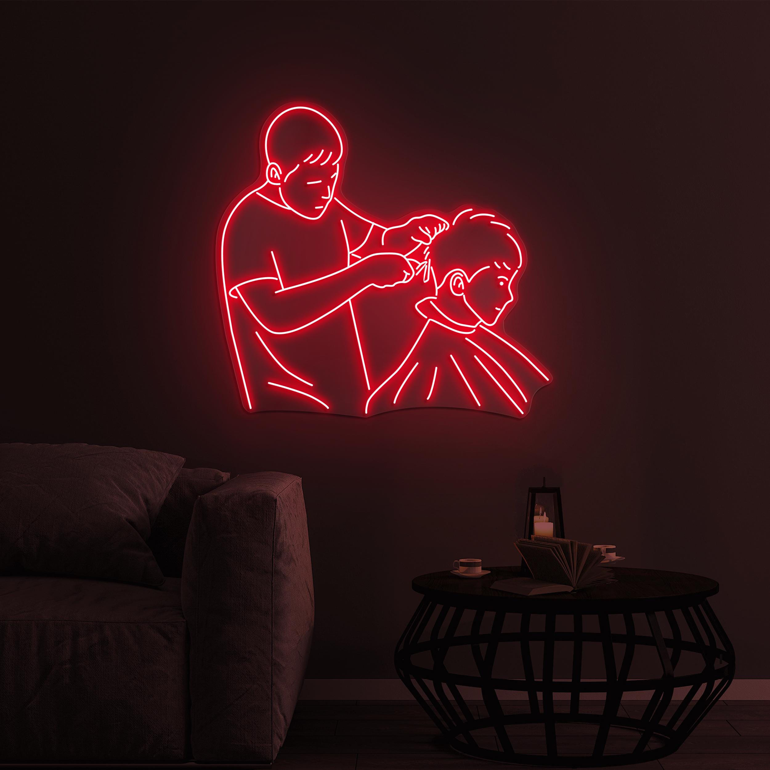 Barber Neon Sign, Haircut LED Light, Barber LED Neon Art, Barber Haircut Wall Decor, Barber Shop Wall Art, Hair Salon Neon Sign, Hairstyle
