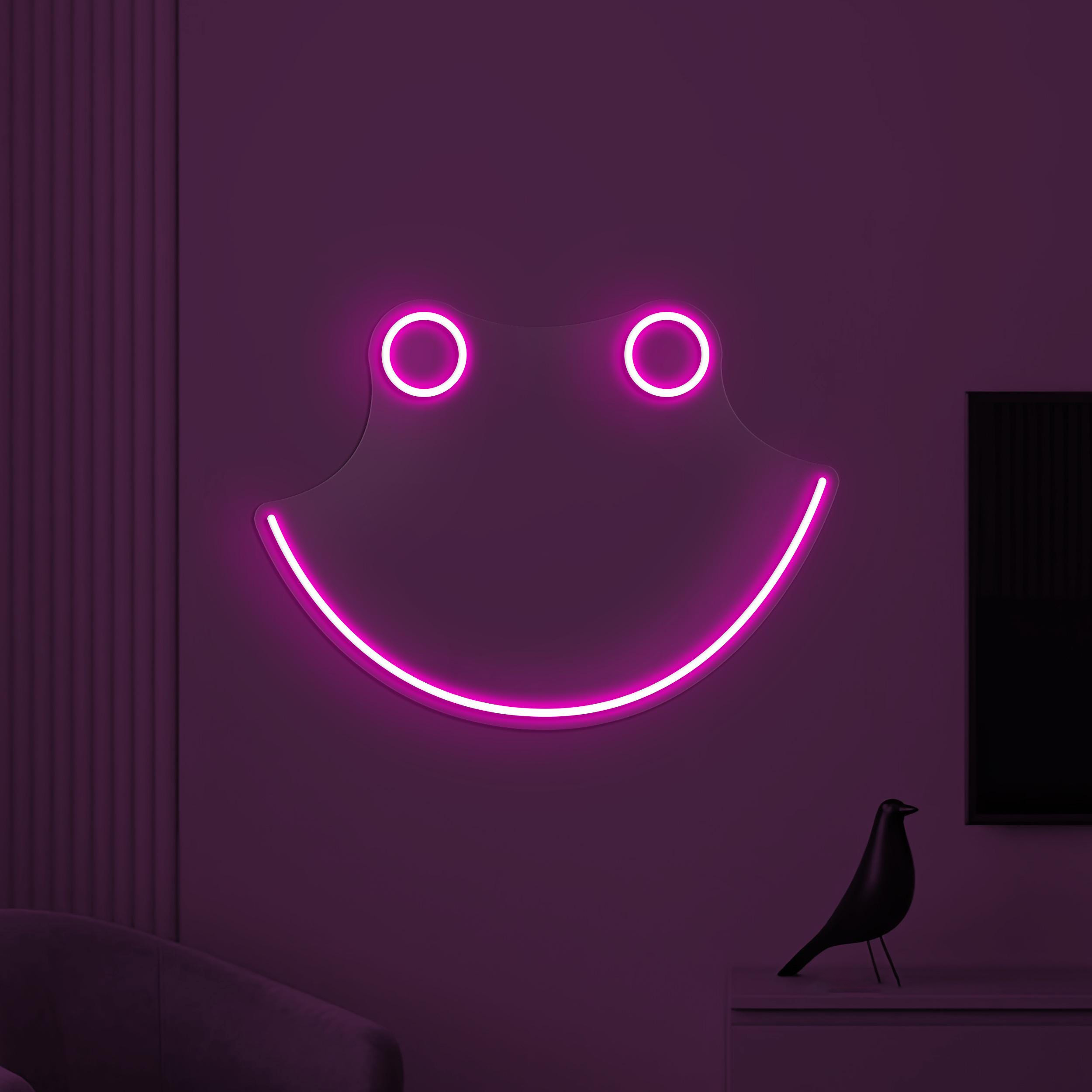 Smiley Face Neon Sign, Smiley Face LED Light, Decor for Home, Bedroom, Nursery Room and Party, Emoji Neon Light, Happy Emoji Neon Decor
