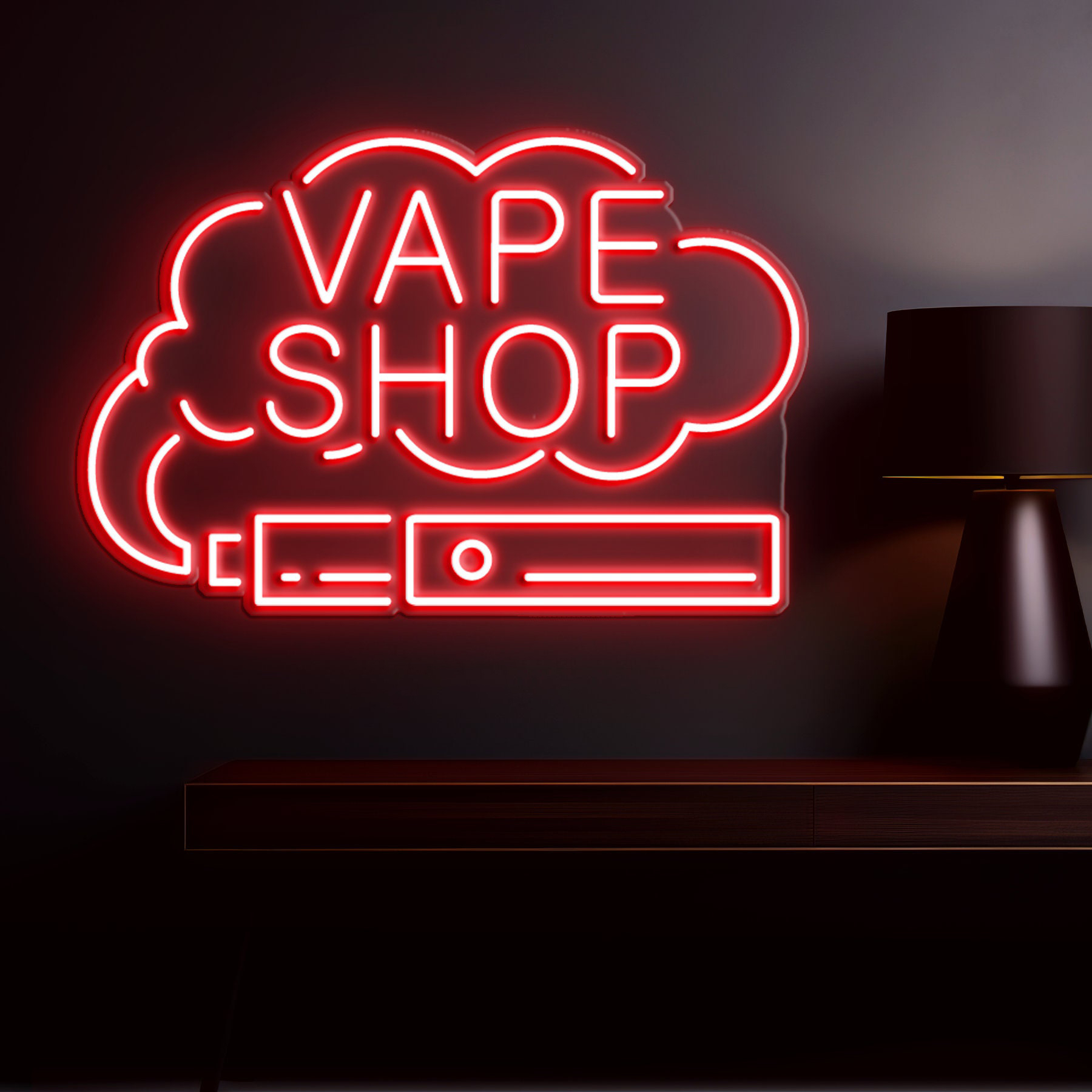 Vape Shop Neon Sign, Shop & Home Decor, Vape Light, LED Light for Business Advertising, Man Cave, Bar, Pub, Smoking Lounge, Party, Vape Art