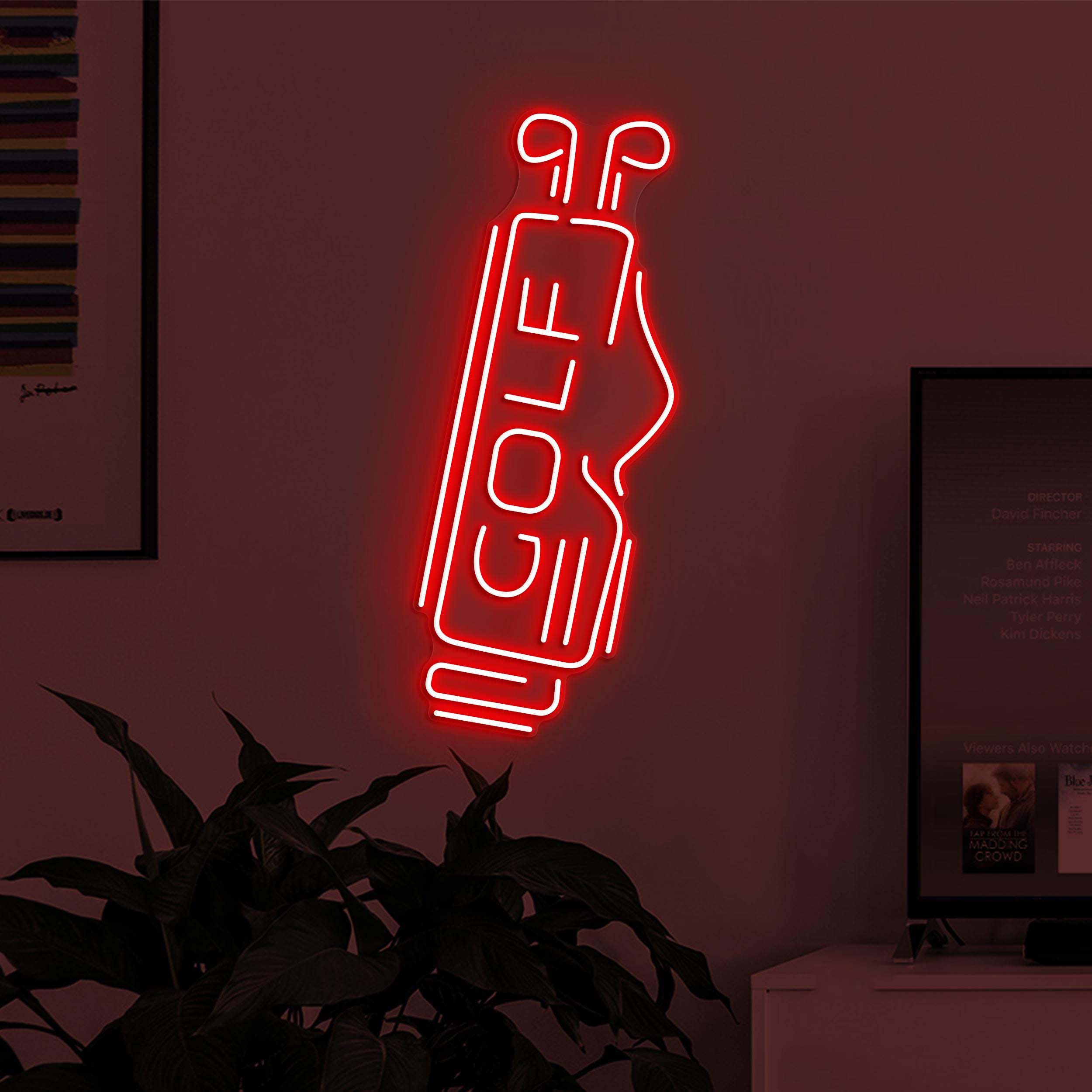 Golf Neon Sign, Golf Bag LED Light, Golf Bag Neon Light, Golf Club Wall Decor, Sports Shop Wall Art, Custom Neon Sign, Game Room Led Sign