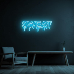 Dripping Sweat Neon Sign, Dripping Sweat LED Light, Sweat Wall Art, Home, Room, Gym Decor, Fitness LED Sign, Workout Decor, Gym Lovers Gift