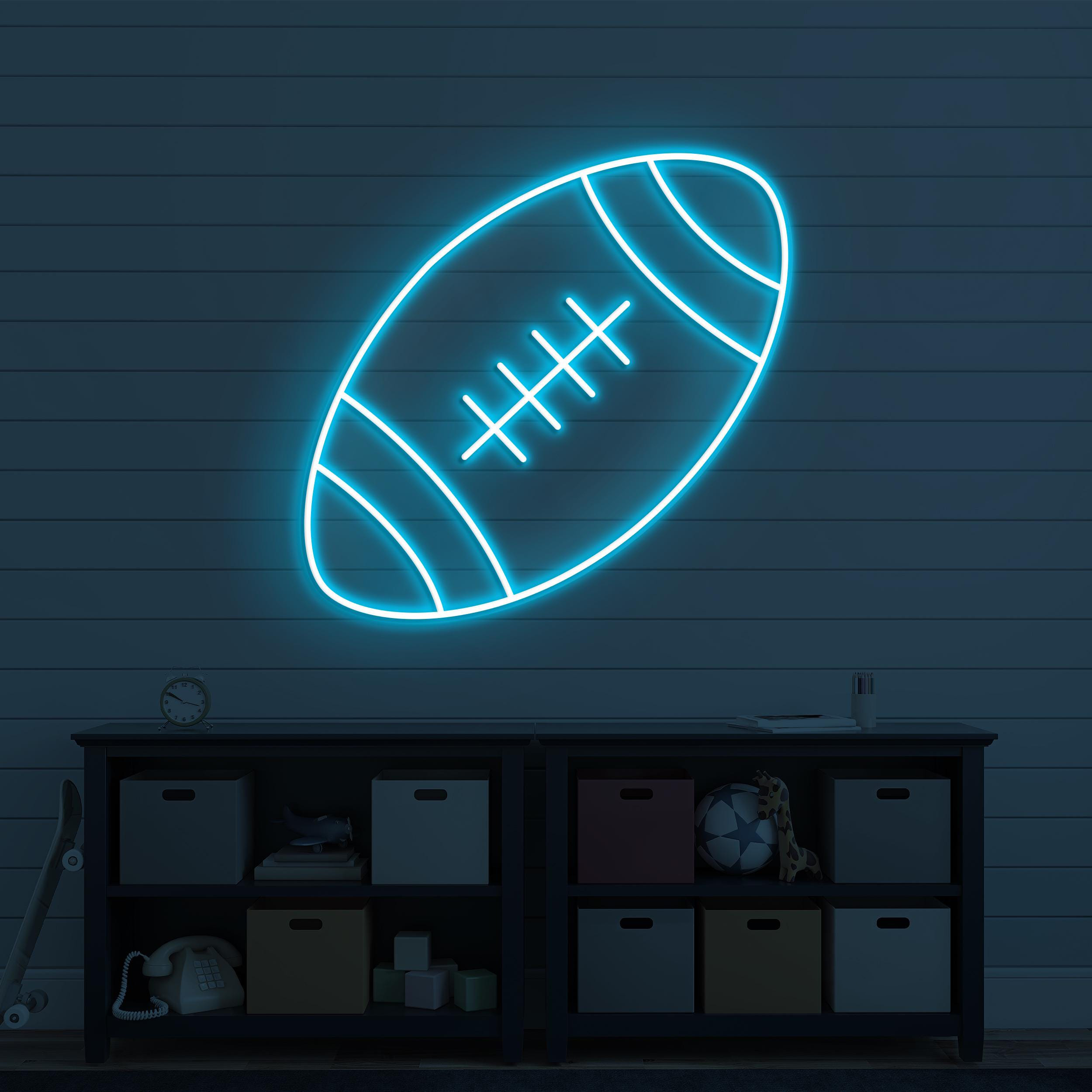 Football Neon Sign, Football LED Light, American Football Wall Decor, Football Club Wall Art, Sports Shop Neon Light, Game Room Led Decor