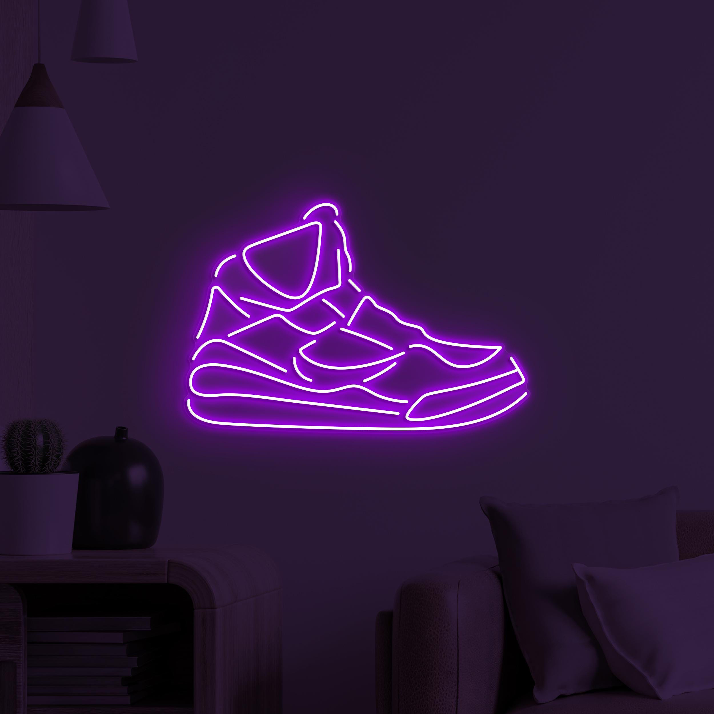 Sneakers Neon Sign, Sneakers LED Light, Modern Footwear Wall Decor, Shoes Shop Wall Art, Yoni Alter Style Sneaker Sign, Sports Shoes Lover