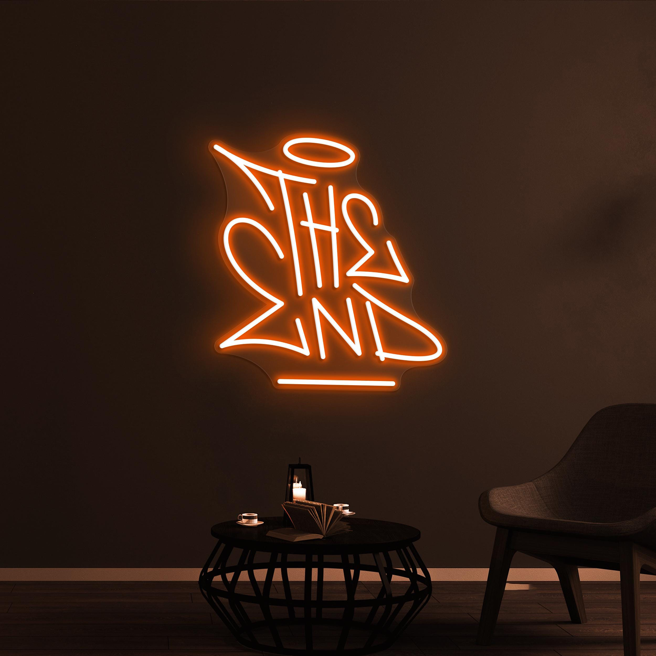 The End Neon Sign, The End LED Light, Cinema Wall Decor, Home Wall Art, Personalized Neon Sign, Game Room Wall Light, Theater Room Light