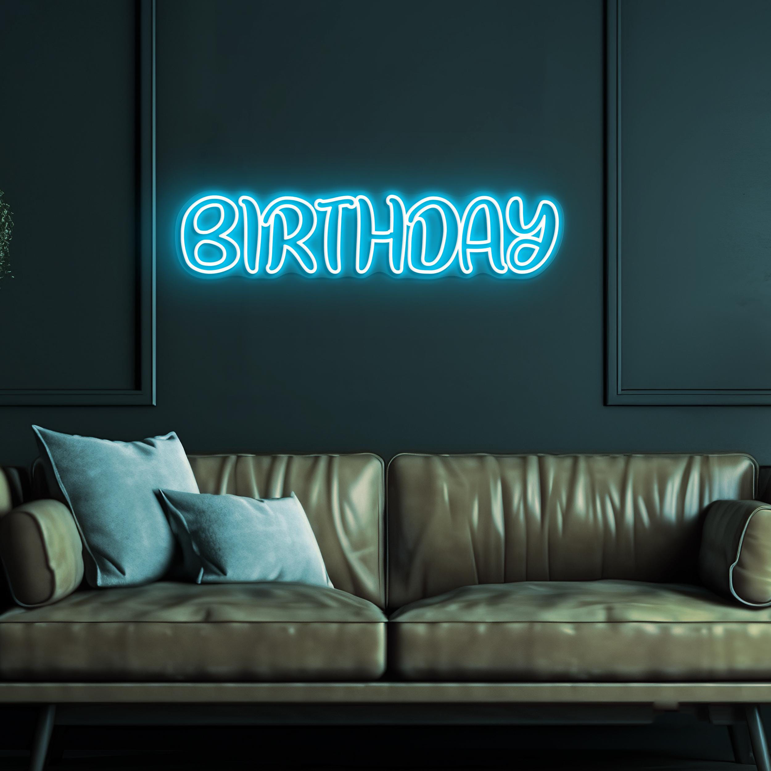Birthday Neon Sign, Birthday LED Light, Happy Birthday Wall Decor, Room,, Event, Birthday Party Decor, Home Wall Light, Gift For Loved One