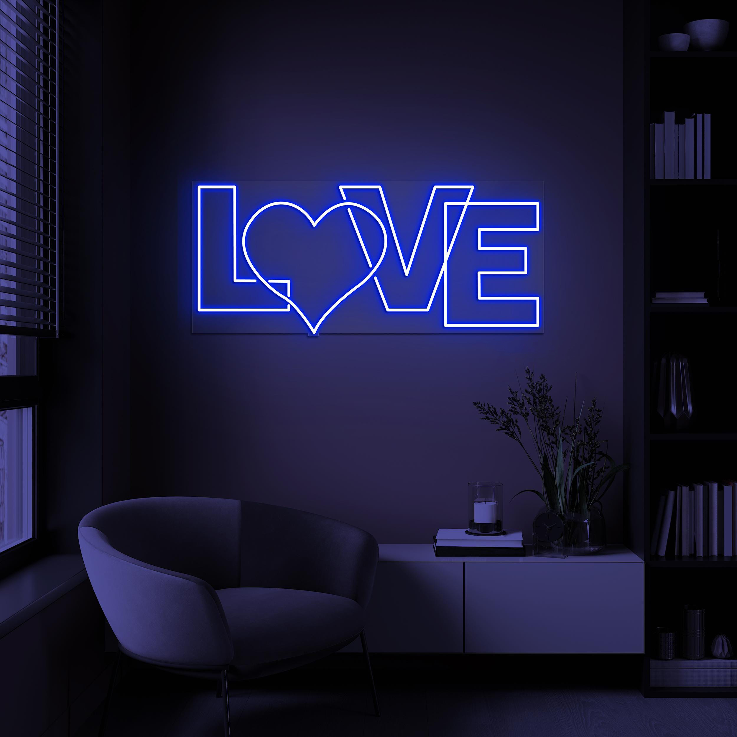 Love Neon Sign, Love LED Light, Heart Wall Decor, Romantic Home Decor, Wedding Decor, Engagement Wall Art, Party Decoration, Gift For Couple