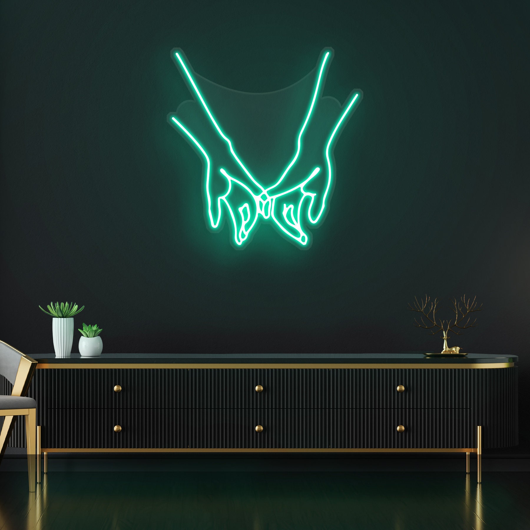 Pinkie Promise Neon Sign, Custom Neon Light, Promise Hand Design, Bedroom Decor, Wedding Party Favors, Home Decor, Gifts for Her, Neon Art