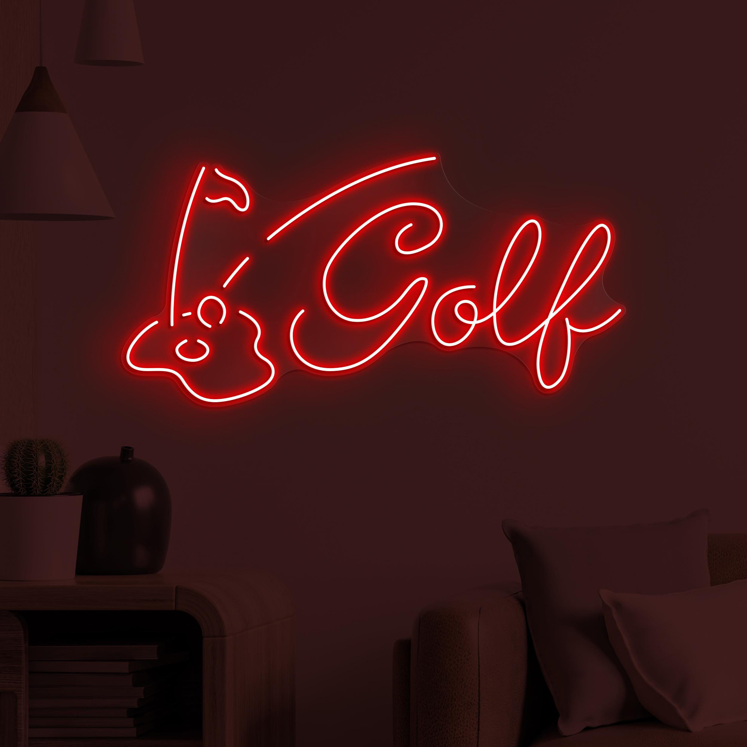 Golf Neon Sign, Golf LED Light, Golf Course Wall Decor, Hole in One Wall Art, Game Room Neon Light, Golf Club Led Sign, Sports Shop Neon Art