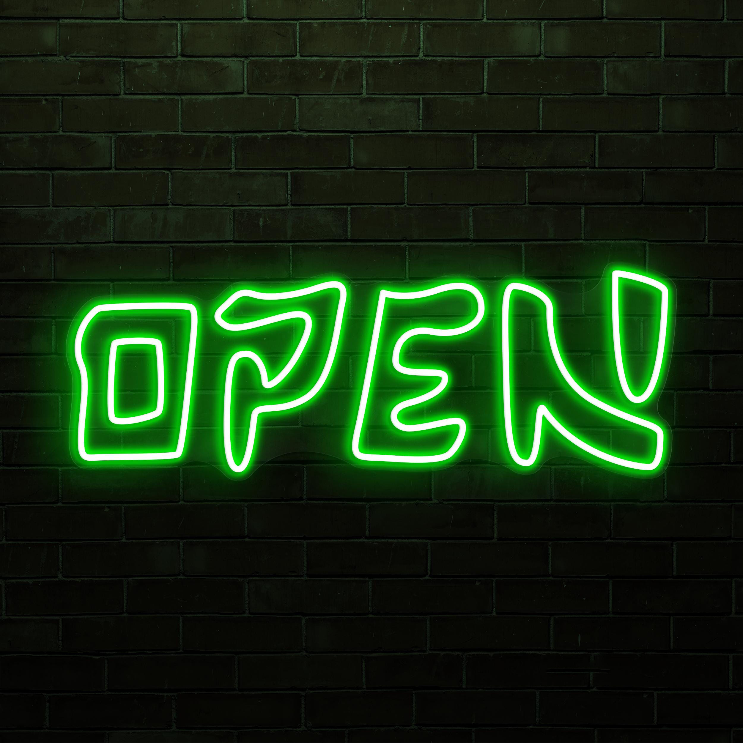 Open Neon Sign, Open LED Light, Storefront Wall Art, Business Hours Wall Decor, Club, Bar, Cafe and Store Wall Art, Open Display Neon Sign