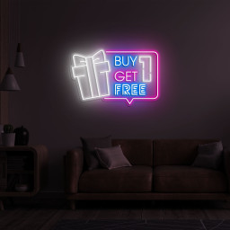 Buy One Get One Free Sign,  Eye-Catching LED Light for Promotions and Sales, Perfect for Retail Stores, Shops, and Sales Events