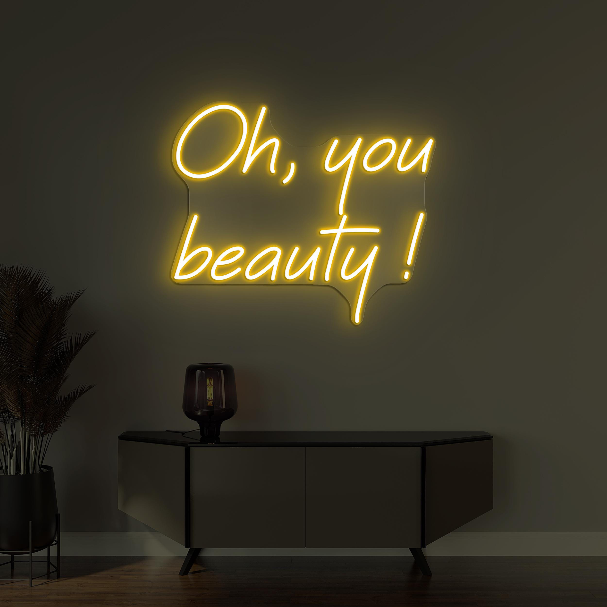 Oh You Beauty Neon Sign, Oh You Beauty LED Light, Beauty Saloon Wall Decor, Beauty Room Sign, Girl Room Wall Decor, Personalized Beauty Sign