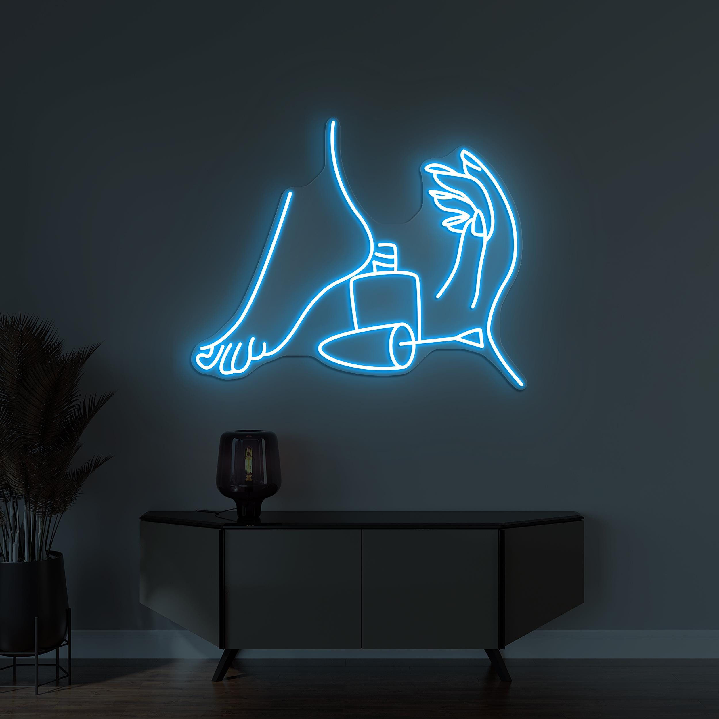 Pedicure Neon Sign, Hand Nail Polish LED Light, Foot & Nail Polish Wall Art, Manicure Wall Art, Salon Neon Art, Nail Artist Home Decor, Gift
