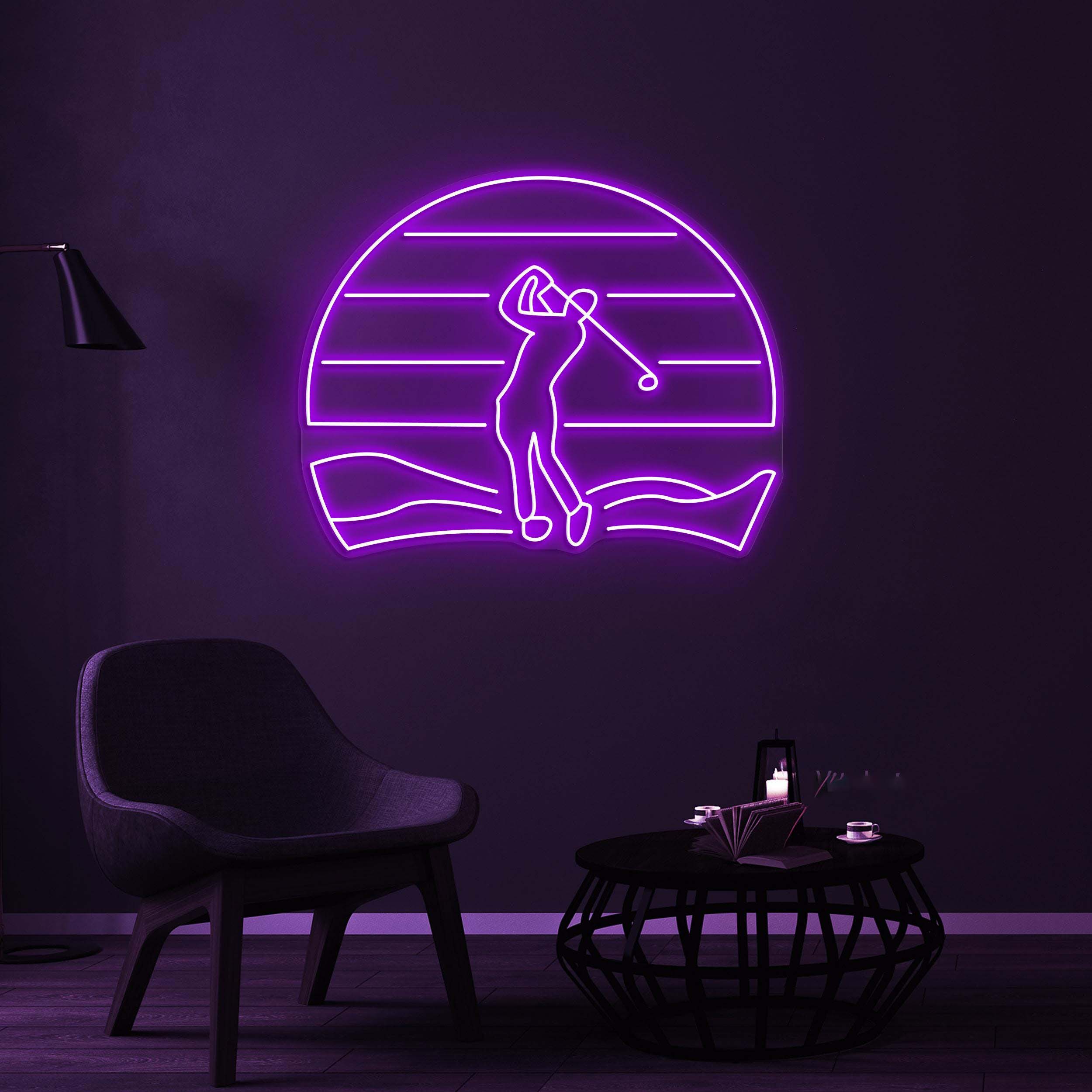 Golf Player Neon Sign, Golfer LED Light, Golf Club Wall Decor, Golf Zone Neon Sign, Sports Shop Neon Light, Game Room Decor, Home Wall Art